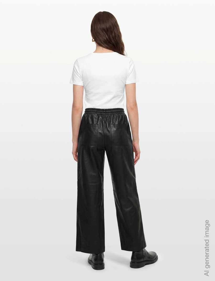 FREE/QUENT - FQVEGGY-PANTS - lederhosen - black - 4