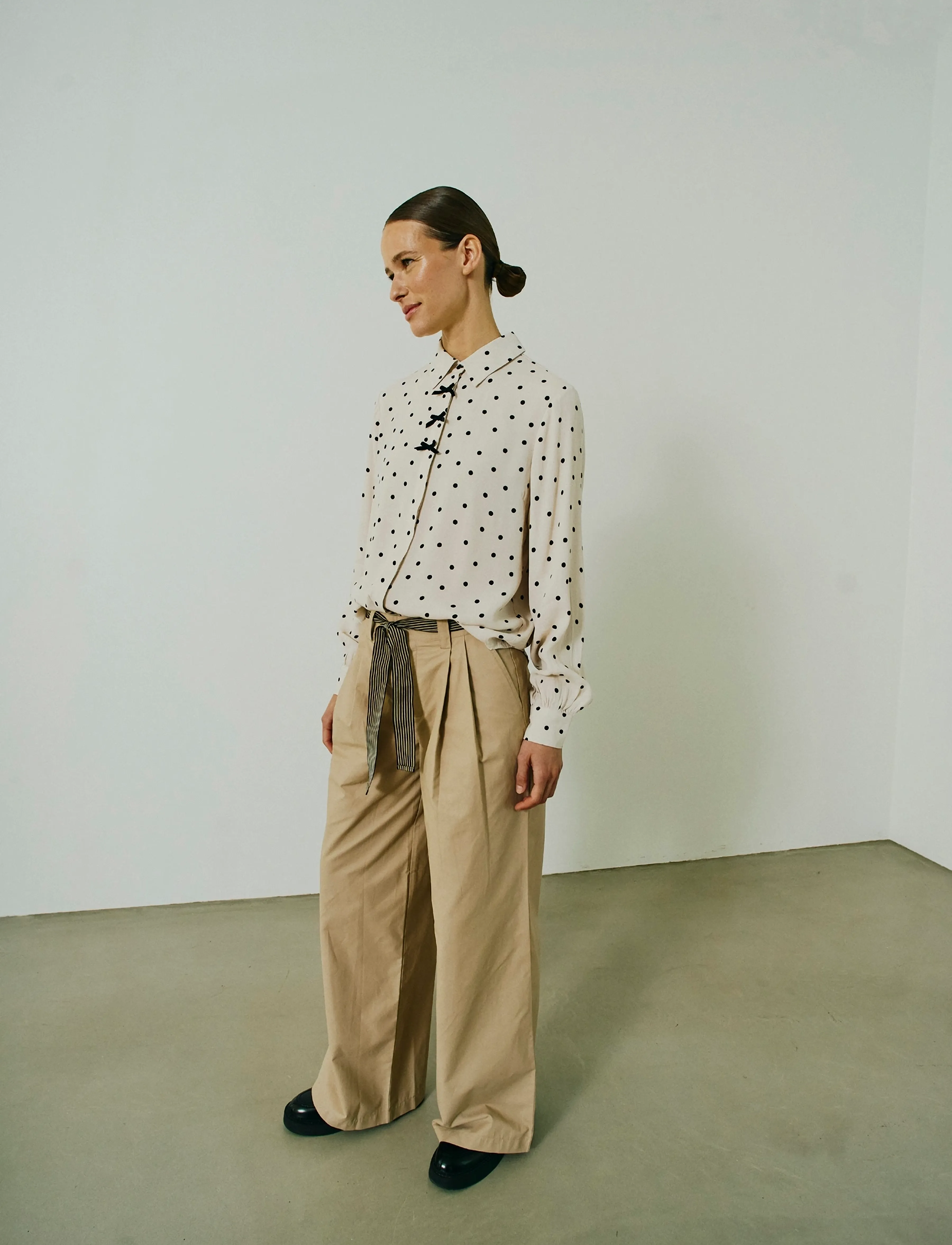 FREE/QUENT Fqcana-Pants, Kvinder, Korte Vide Ben Bukser, Beige, Str: XL