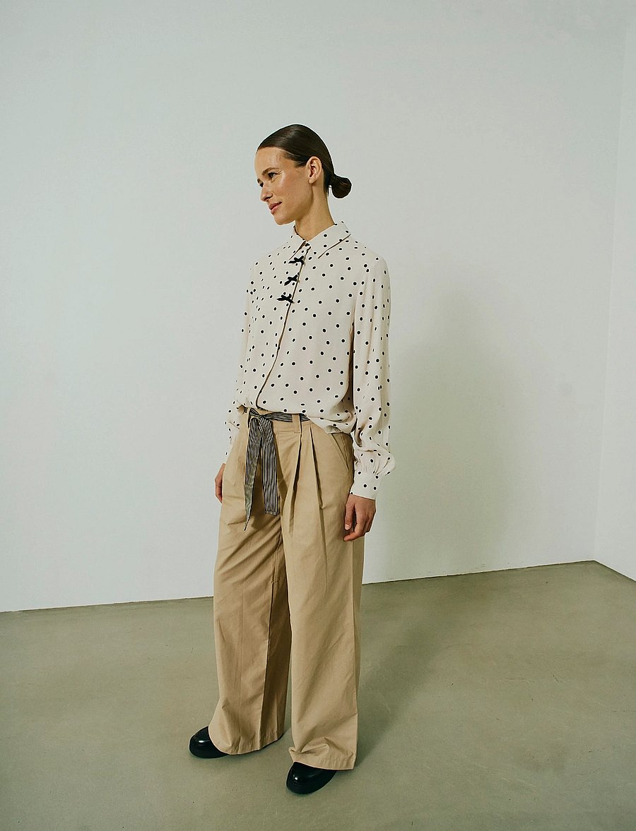 FREE/QUENT - FQCANA-PANTS - laia säärega püksid - silver mink - 0