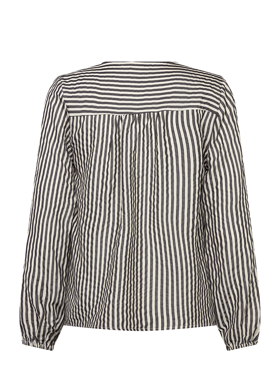 FREE/QUENT - FQZELLA-BLOUSE - long sleeved blouses - black w. moonbeam - 2