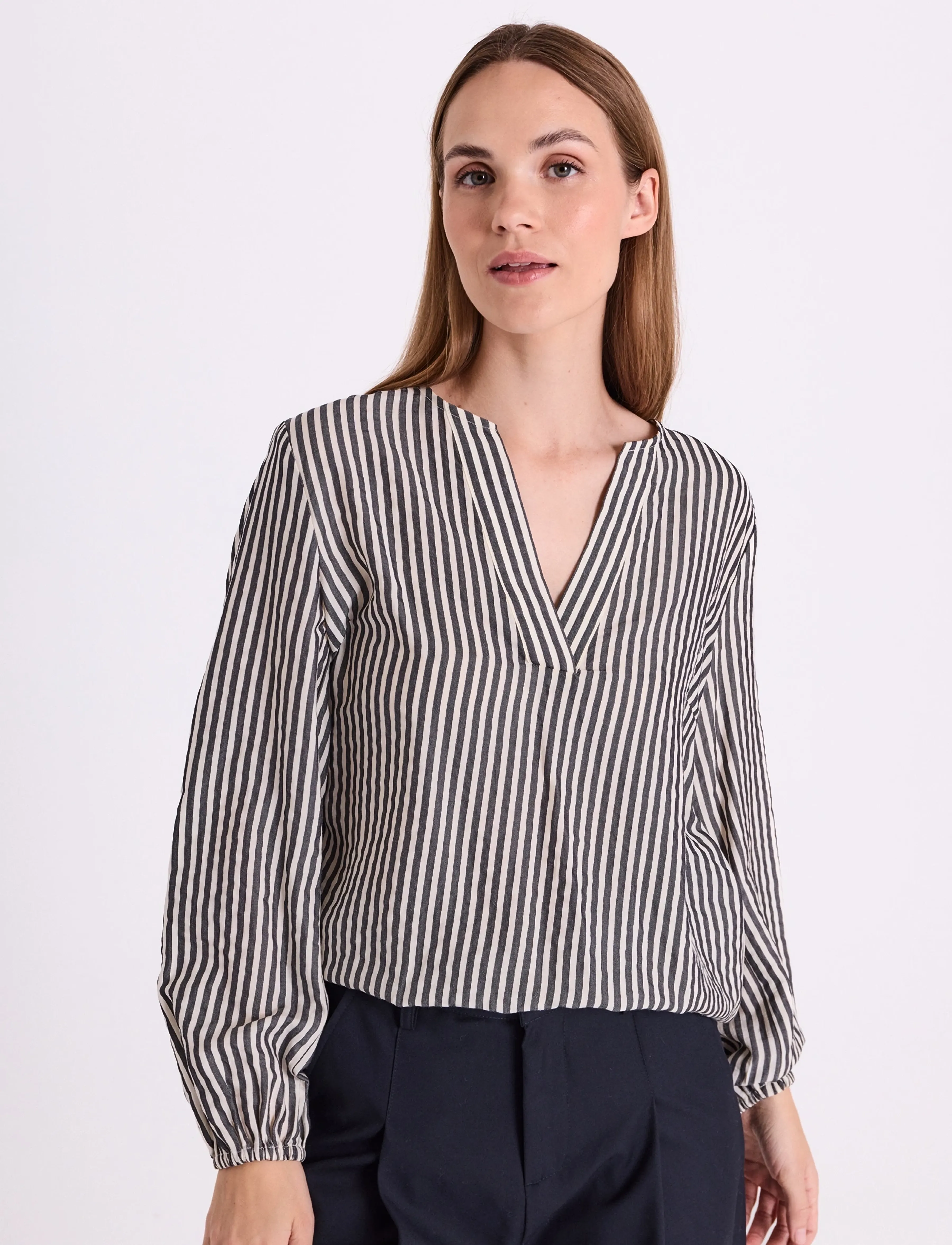FREE/QUENT FQZELLA-BLOUSE - Blusen - BLACK W. MOONBEAM / multi