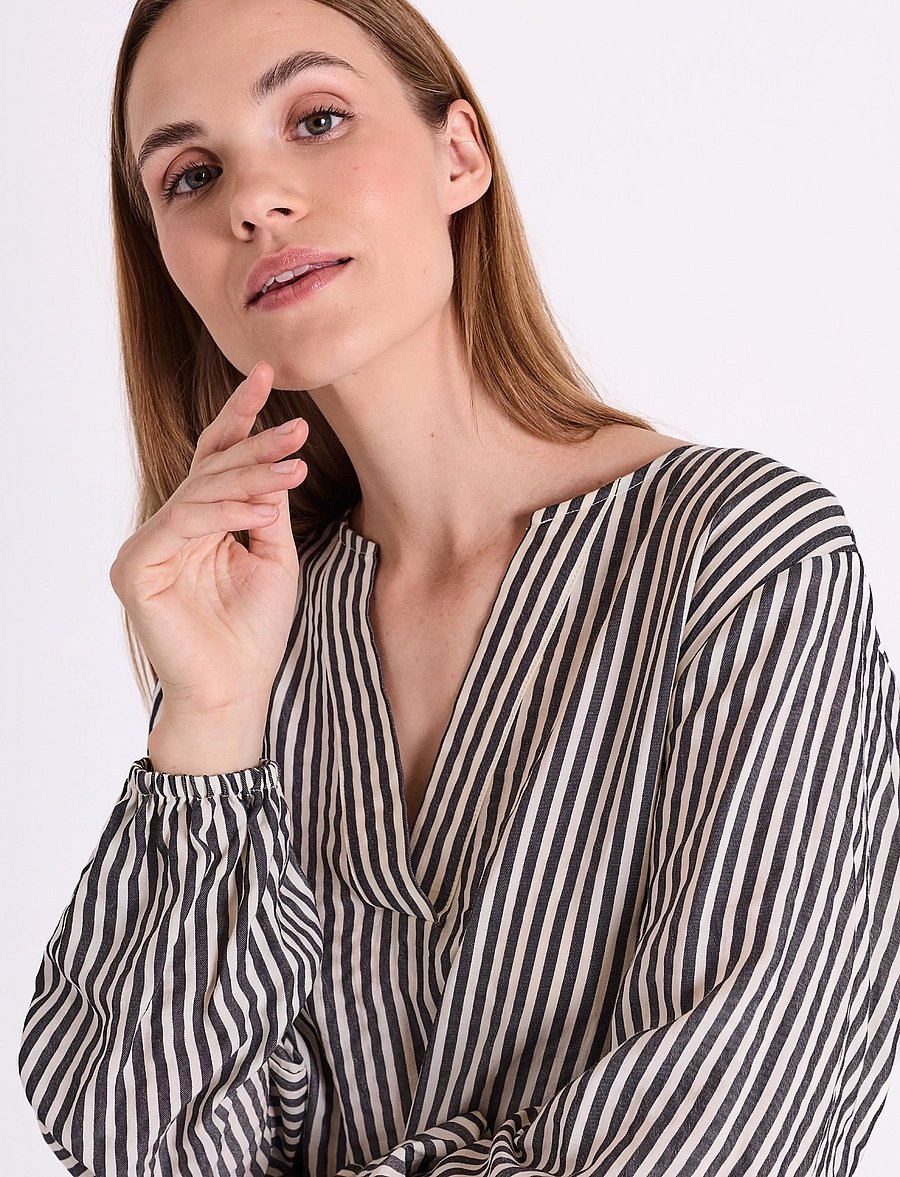 FREE/QUENT - FQZELLA-BLOUSE - long sleeved blouses - black w. moonbeam - 3