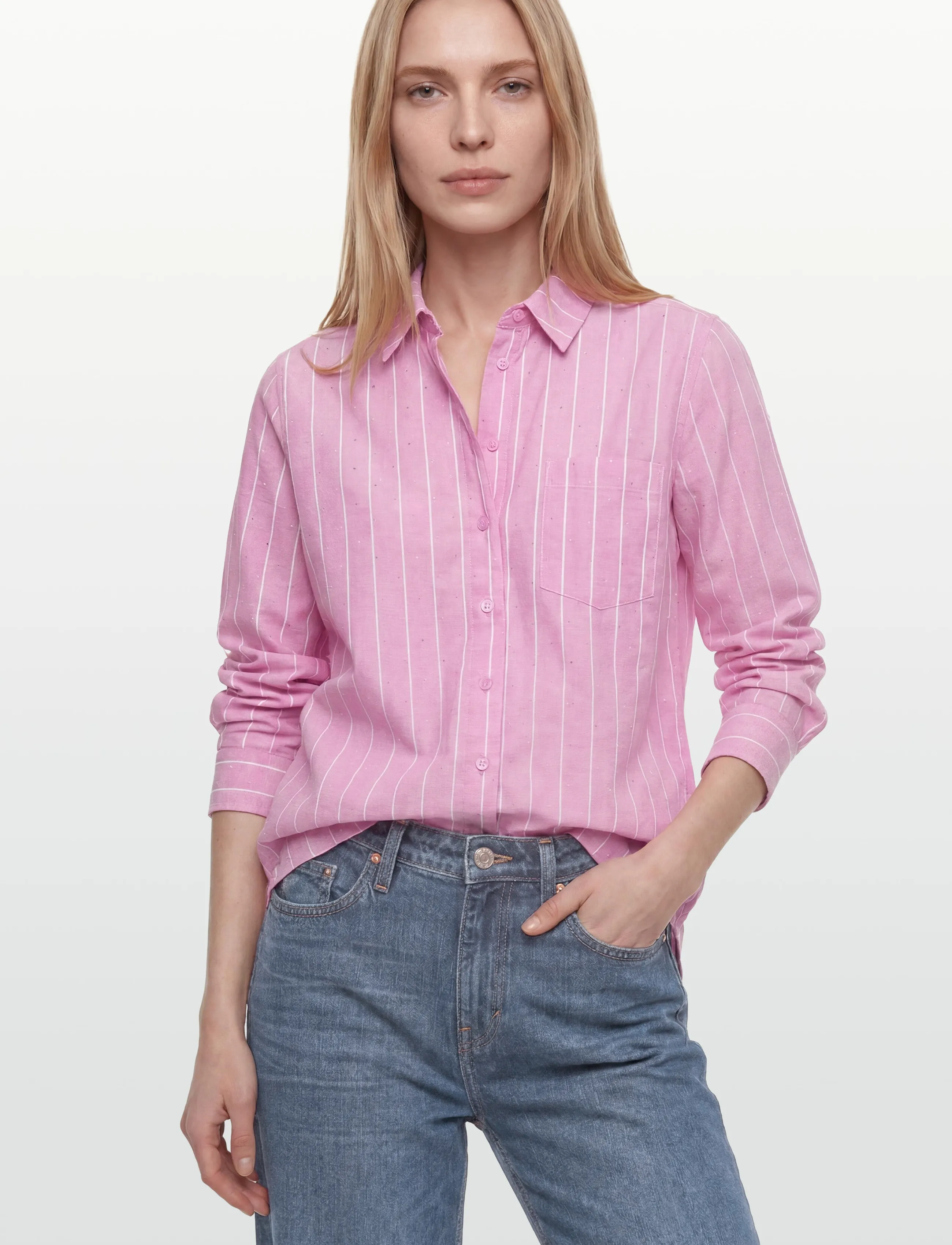 FREE/QUENT - FQSOLLY-SHIRT - long-sleeved shirts - wild orchid w. star off-white - 3