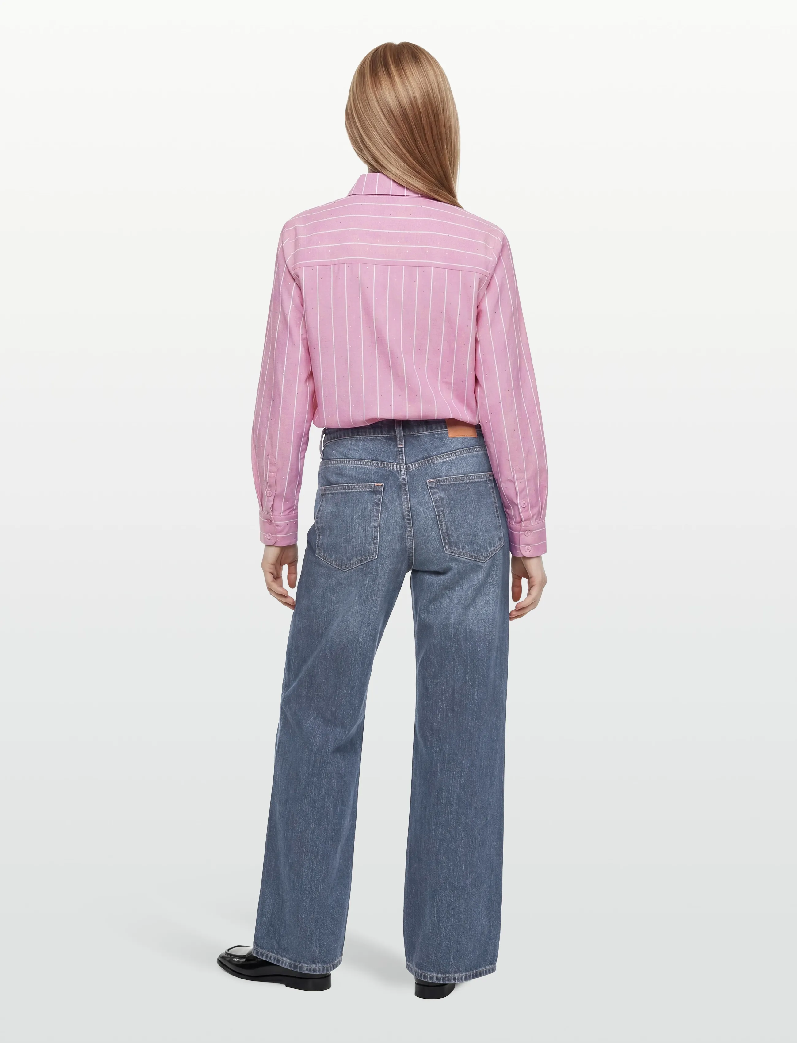 FREE/QUENT - FQSOLLY-SHIRT - long-sleeved shirts - wild orchid w. star off-white - 4