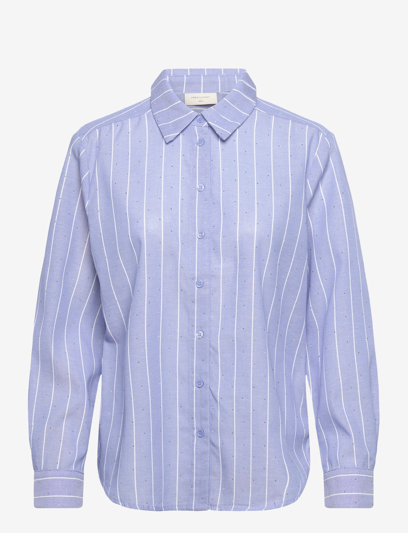 FREE/QUENT - FQSOLLY-SHIRT - long-sleeved shirts - vista blue w. star off-white - 1