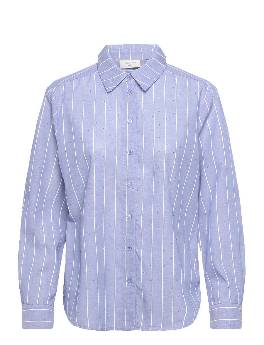 FREE/QUENT - FQSOLLY-SHIRT - marškiniai ilgomis rankovėmis - vista blue w. star off-white - 1