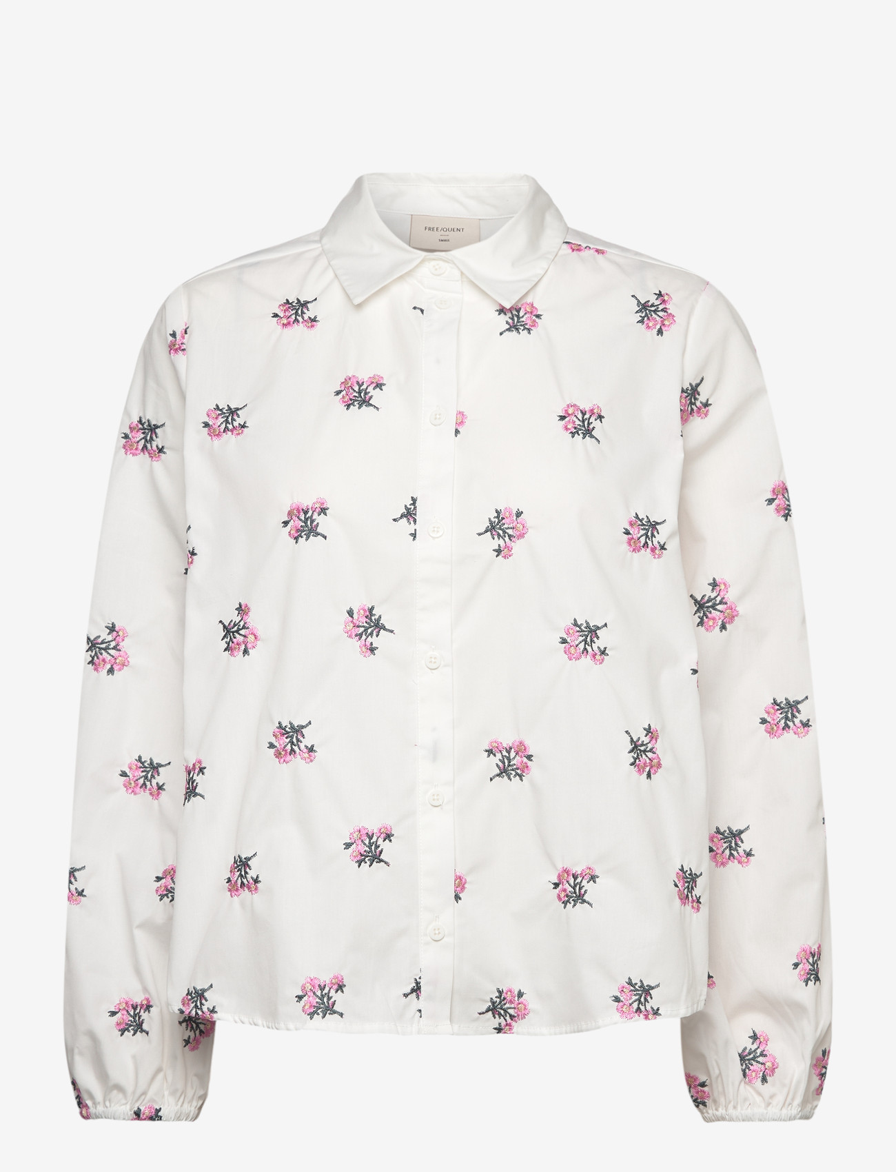 FREE/QUENT - FQLEILA-BLOUSE - langærmede bluser - star off-white w. wild orchid - 1