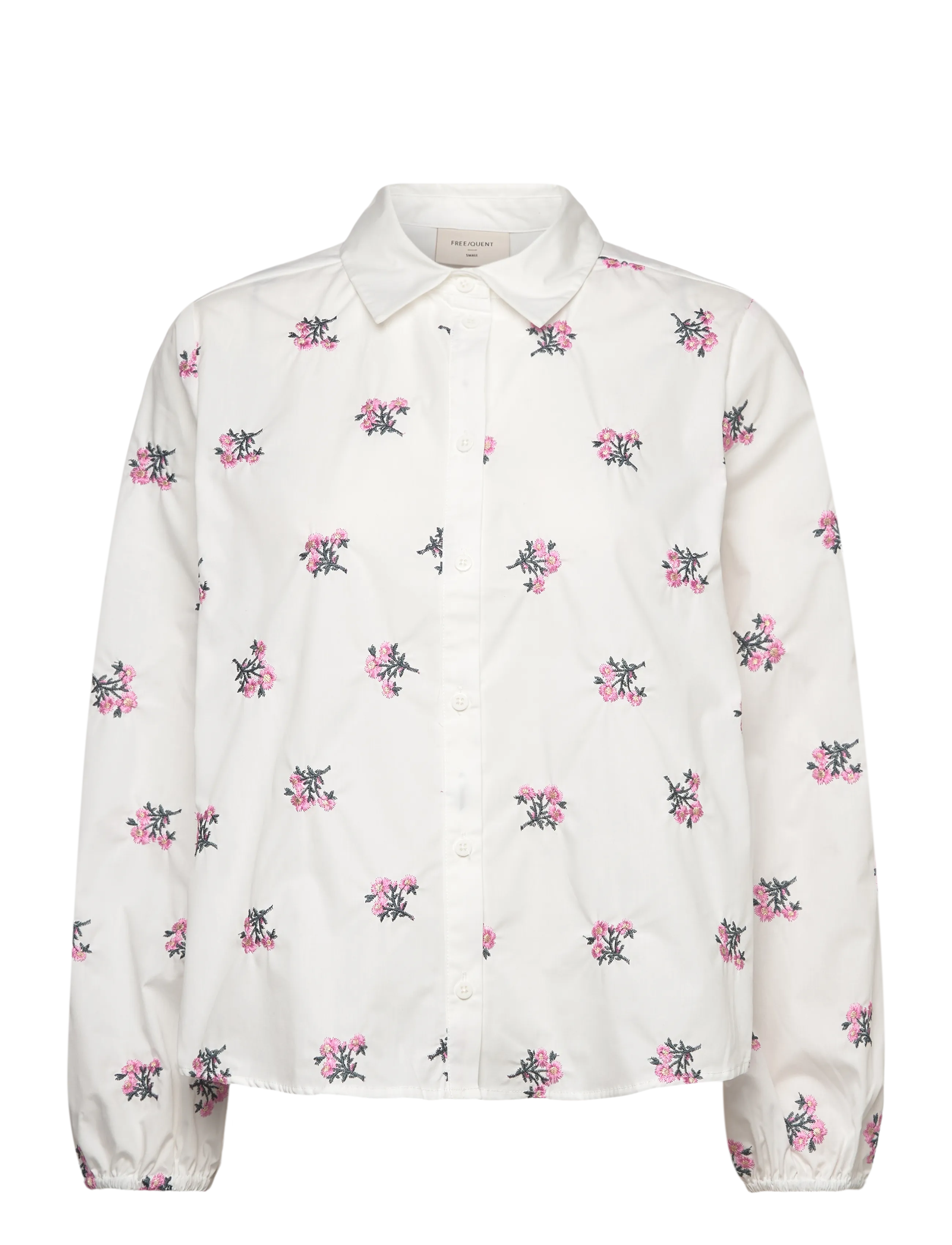 FREE/QUENT FQLEILA-BLOUSE - Freequent - STAR OFF-WHITE W. WILD ORCHID / pink/rose