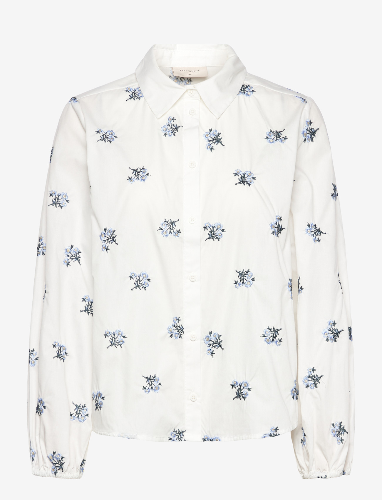 FREE/QUENT - FQLEILA-BLOUSE - långärmade blusar - star off-white w. vista blue - 0