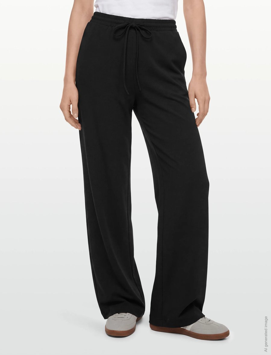 FREE/QUENT - FQNANNI-PANTS - bukser med brede ben - black - 3