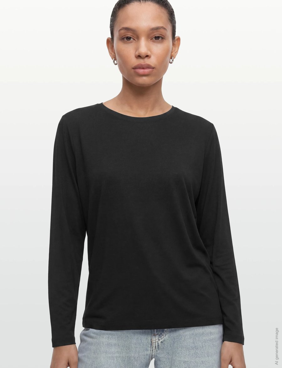 FREE/QUENT - FQPREA-TEE - langärmlige tops - black - 3