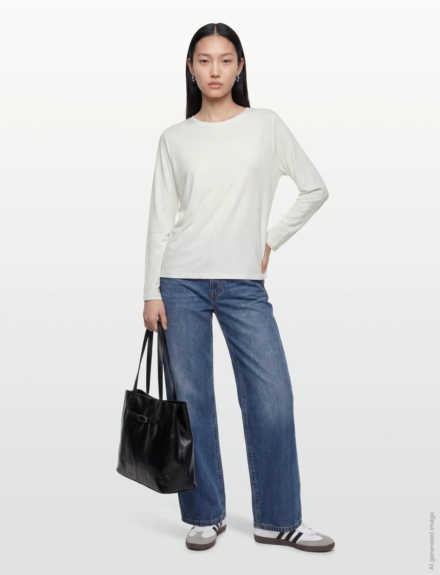 FREE/QUENT - FQPREA-TEE - langärmlige tops - star off-white - 0