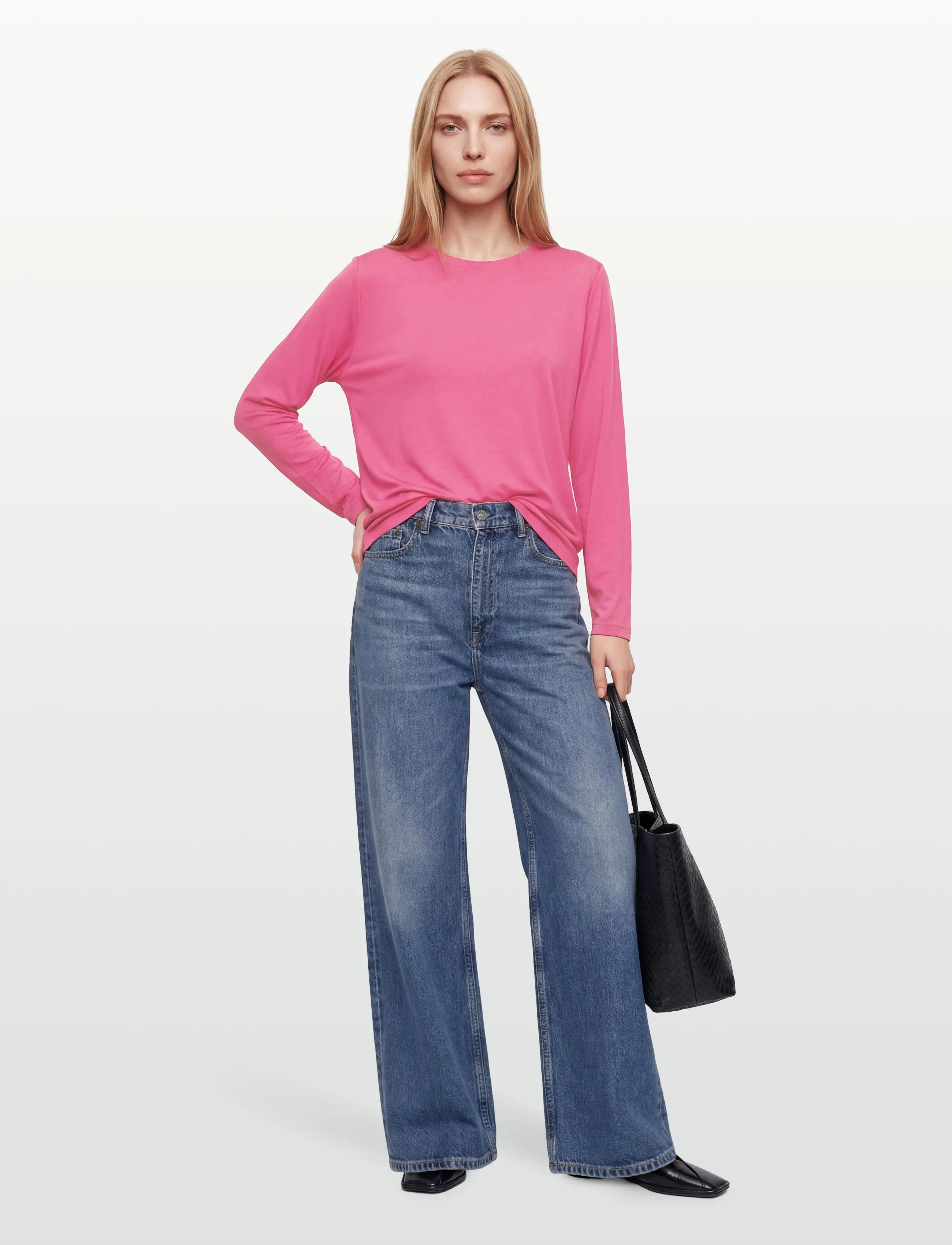 FREE/QUENT FQPREA-TEE - T-Shirts & Tops - WILD ORCHID / pink/rose