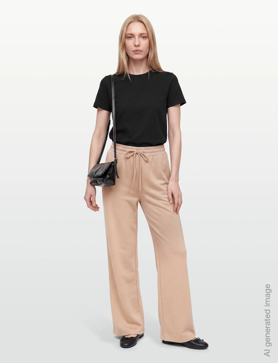 FREE/QUENT - FQLUCINDA-PANTS - alltags-style - silver mink w. star off-white - 0