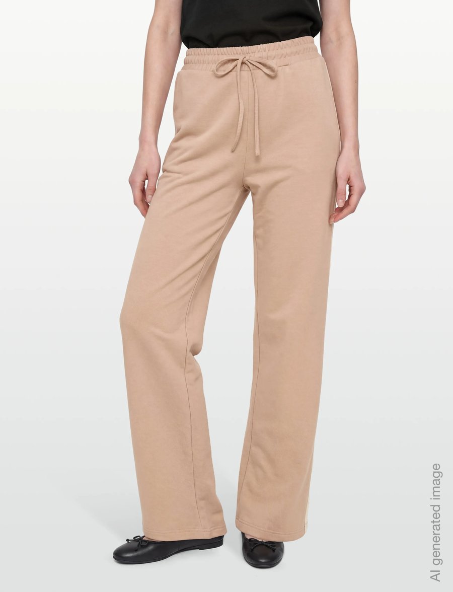 FREE/QUENT - FQLUCINDA-PANTS - alltags-style - silver mink w. star off-white - 5