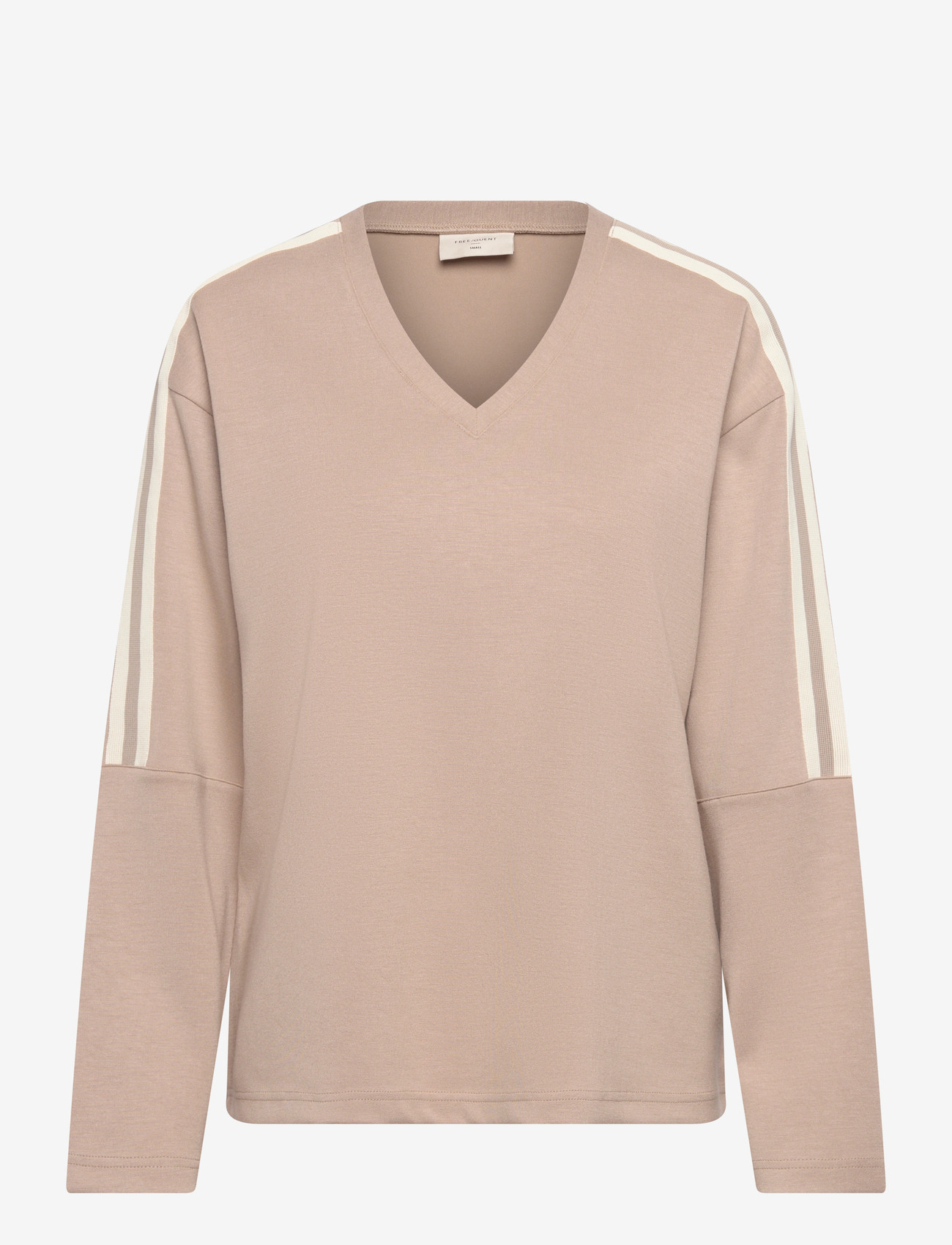 FREE/QUENT - FQLUCINDA-PULLOVER - striktrøjer - silver mink w. star off-white - 1