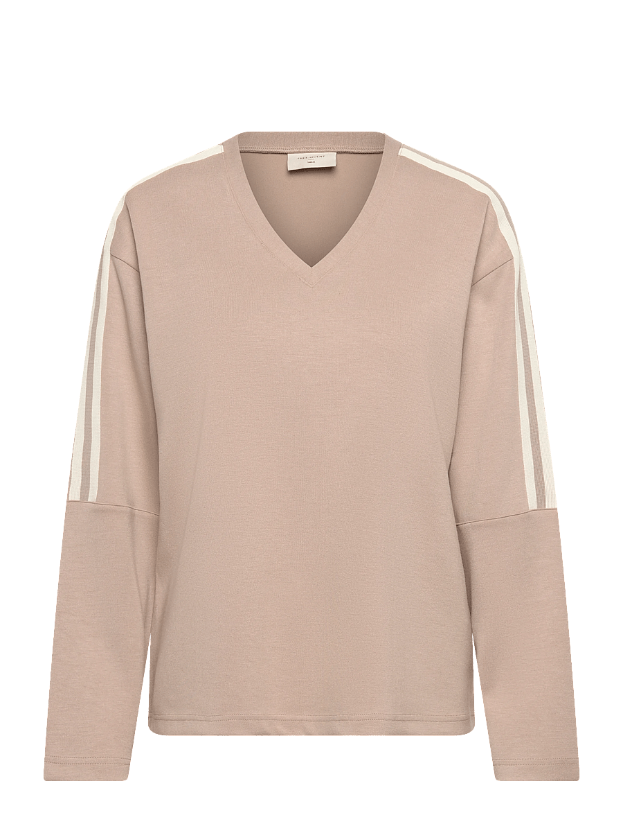 FREE/QUENT - FQLUCINDA-PULLOVER - striktrøjer - silver mink w. star off-white - 1