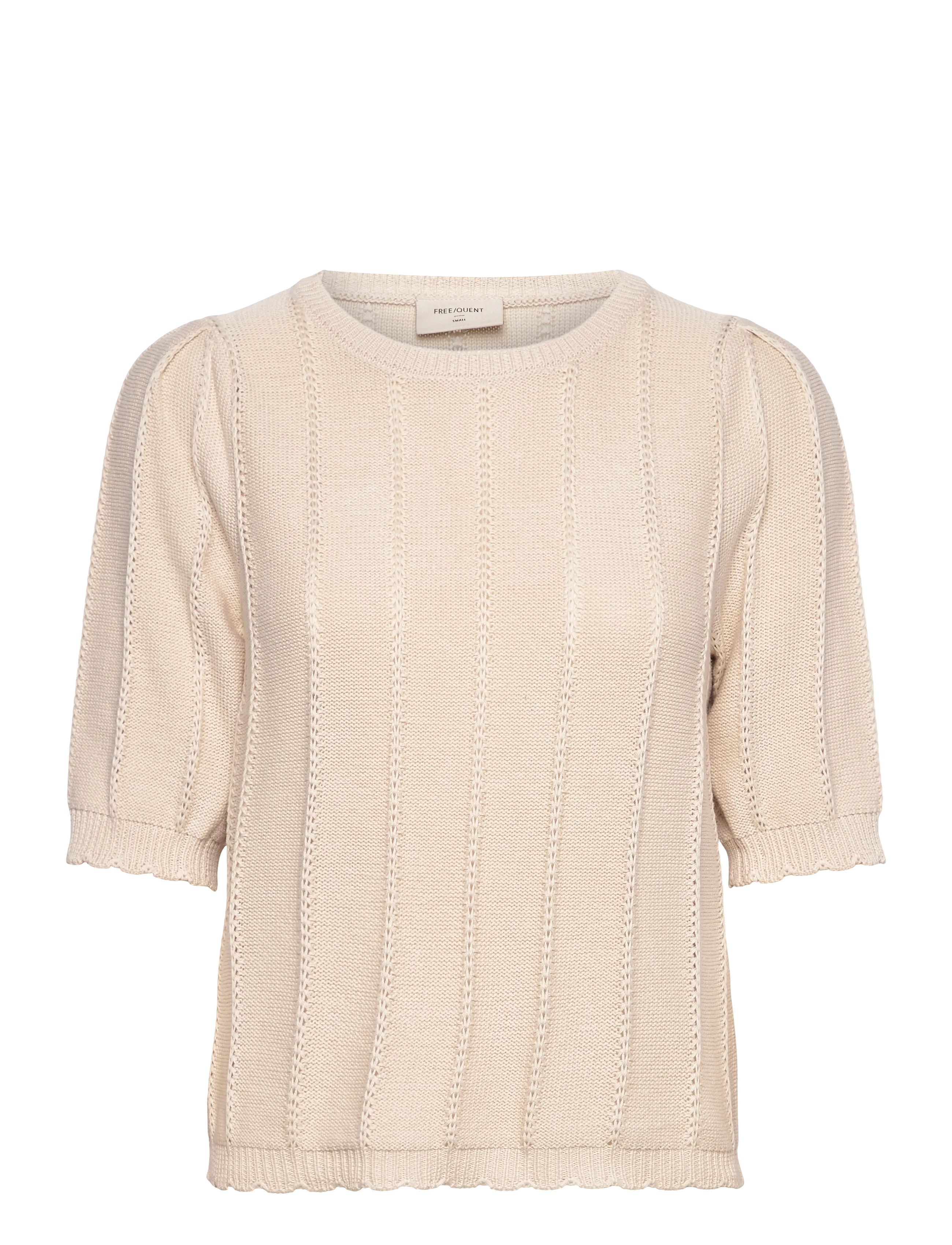 FREE/QUENT FQMORA-PULLOVER - Tøj - MOONBEAM / cream