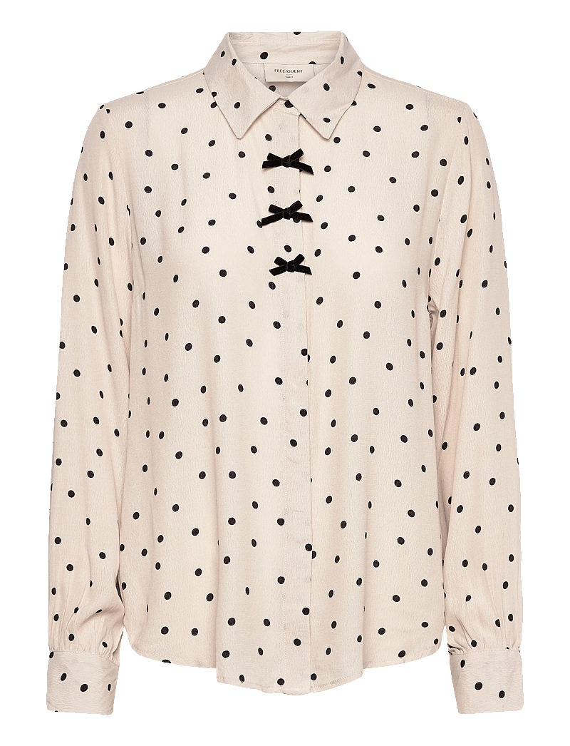 FREE/QUENT - FQLOVY-SHIRT - langærmede skjorter - moonbeam w. black - 1