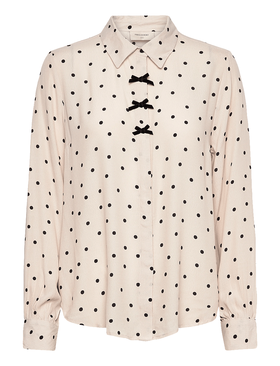 FREE/QUENT - FQLOVY-SHIRT - langärmlige hemden - moonbeam w. black - 1