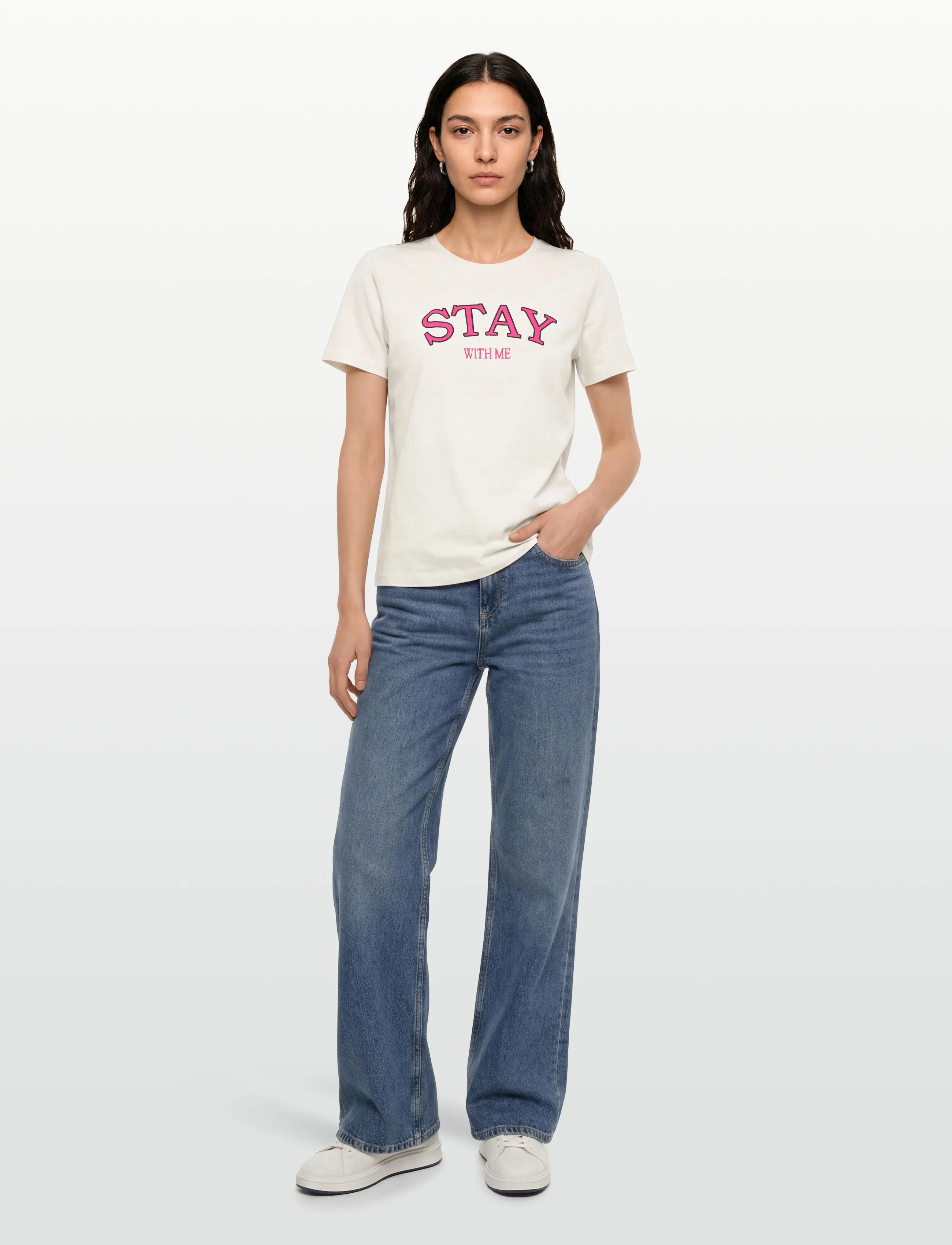 FREE/QUENT Fqfenjal-Tee, Kvinder, T-Shirt, Cream, Str: S
