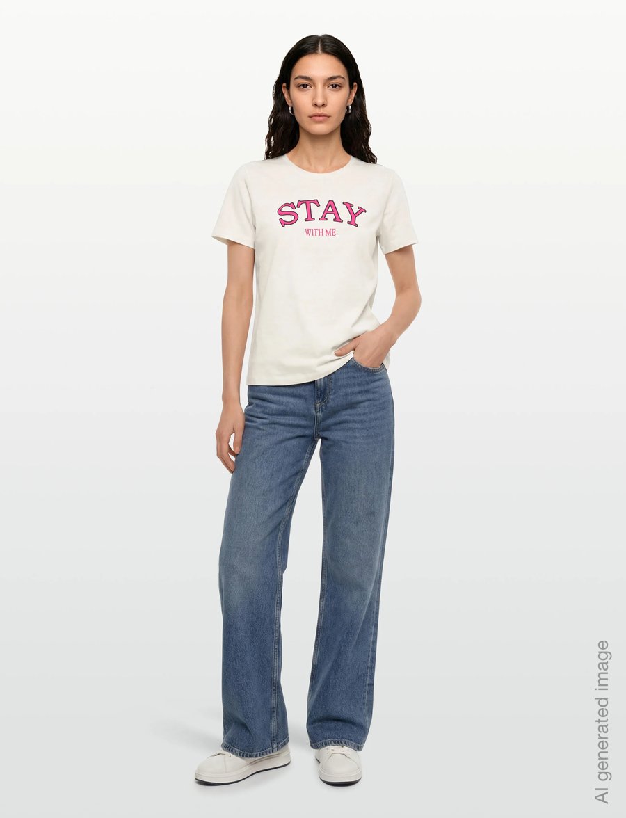 FREE/QUENT - FQFENJAL-TEE - t-shirts - star off-white w fuchsia purpl - 0