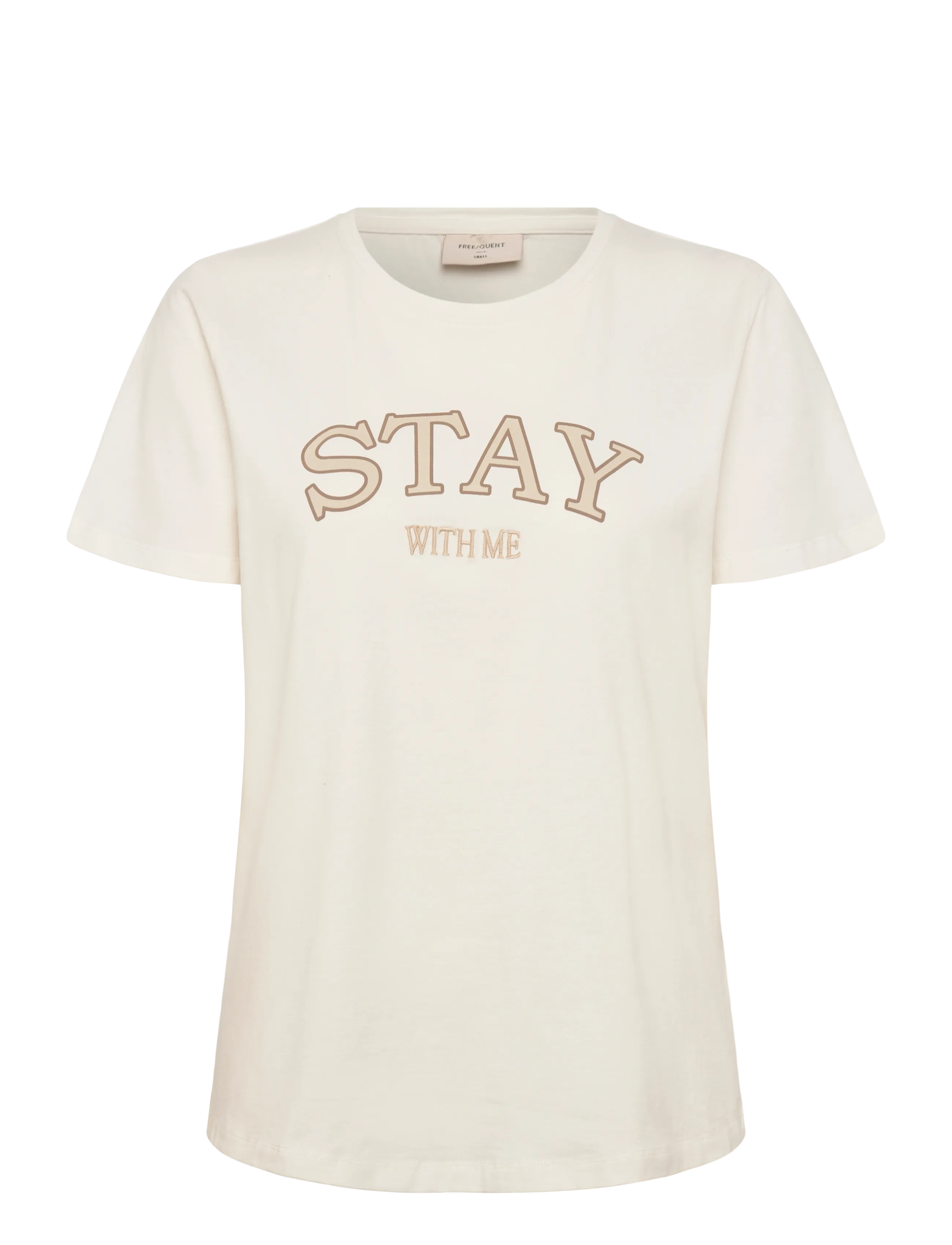 FREE/QUENT FQFENJAL-TEE - T-shirts - STAR OFF-WHITE W. MOONBEAM / cream