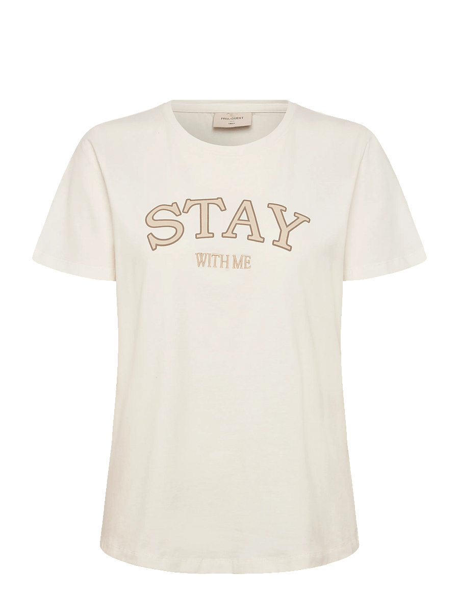 FREE/QUENT - FQFENJAL-TEE - t-shirts - star off-white w. moonbeam - 1
