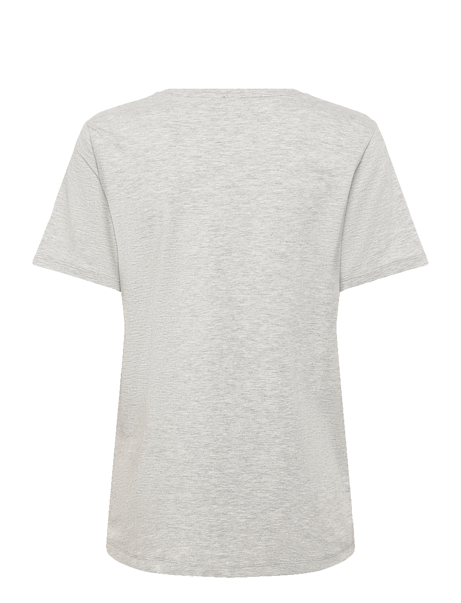 FREE/QUENT - FQFENJAL-TEE - t-shirts - light grey mel. w. navy blazer - 2