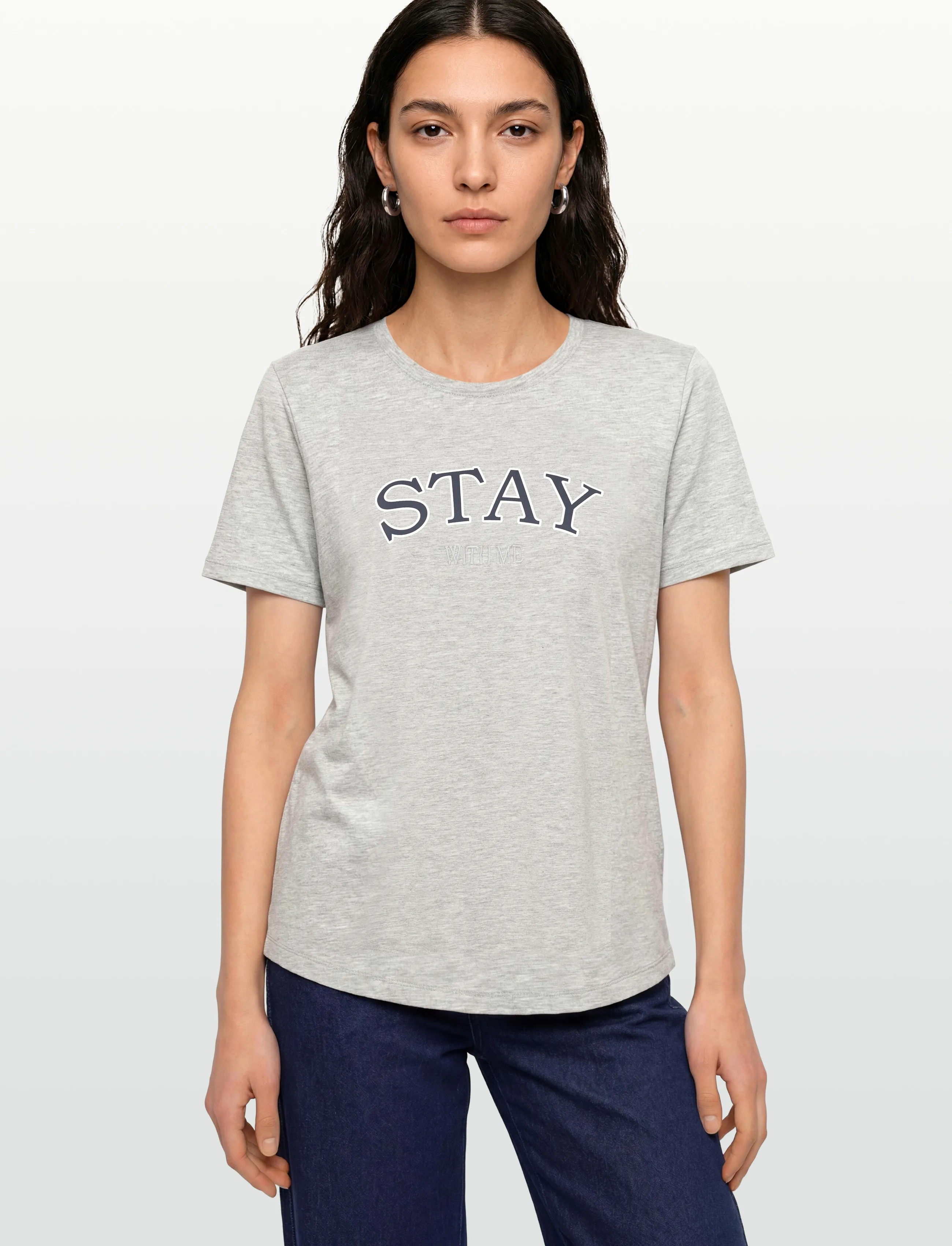 FREE/QUENT - FQFENJAL-TEE - die niedrigsten preise - light grey mel. w. navy blazer - 3
