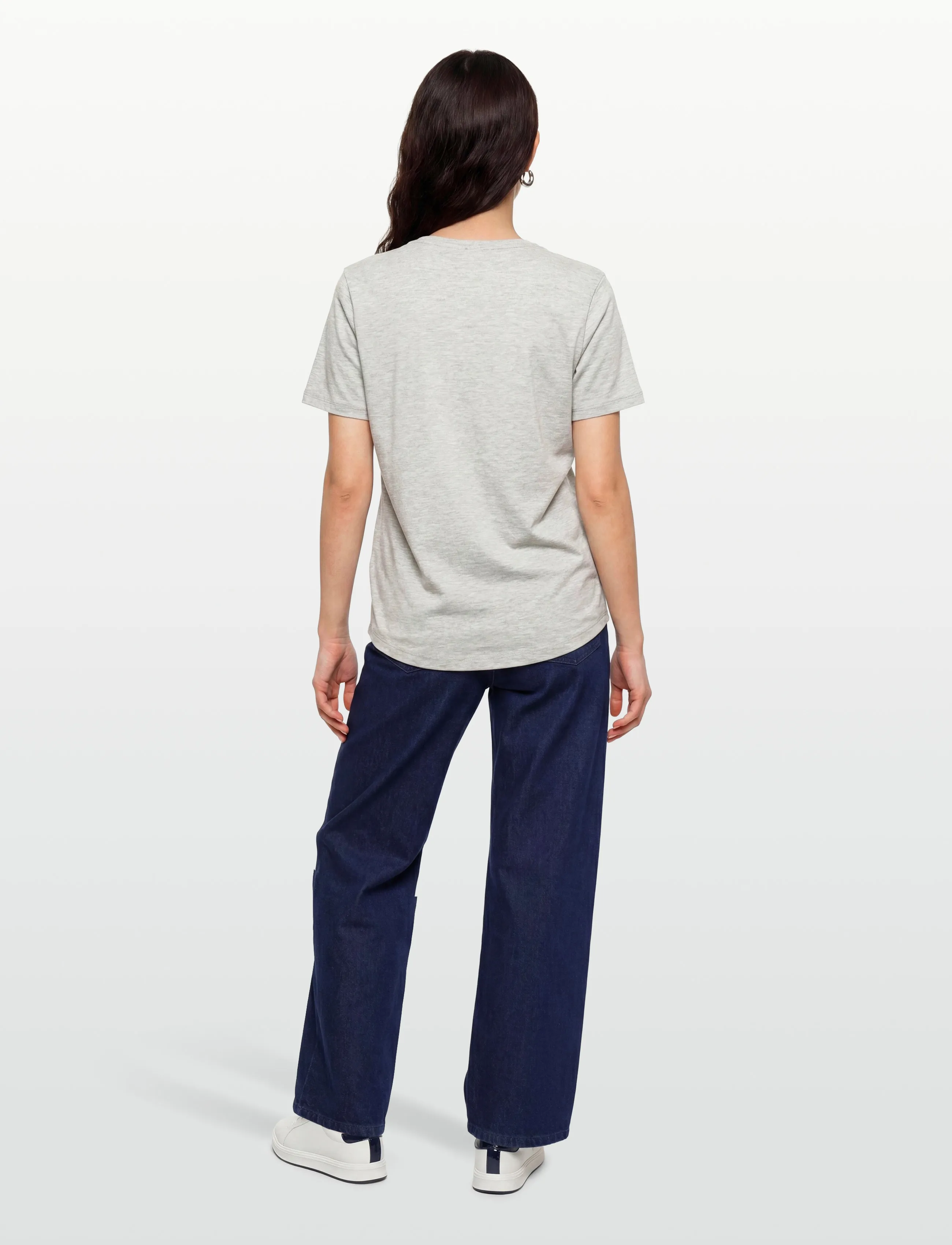 FREE/QUENT - FQFENJAL-TEE - die niedrigsten preise - light grey mel. w. navy blazer - 4