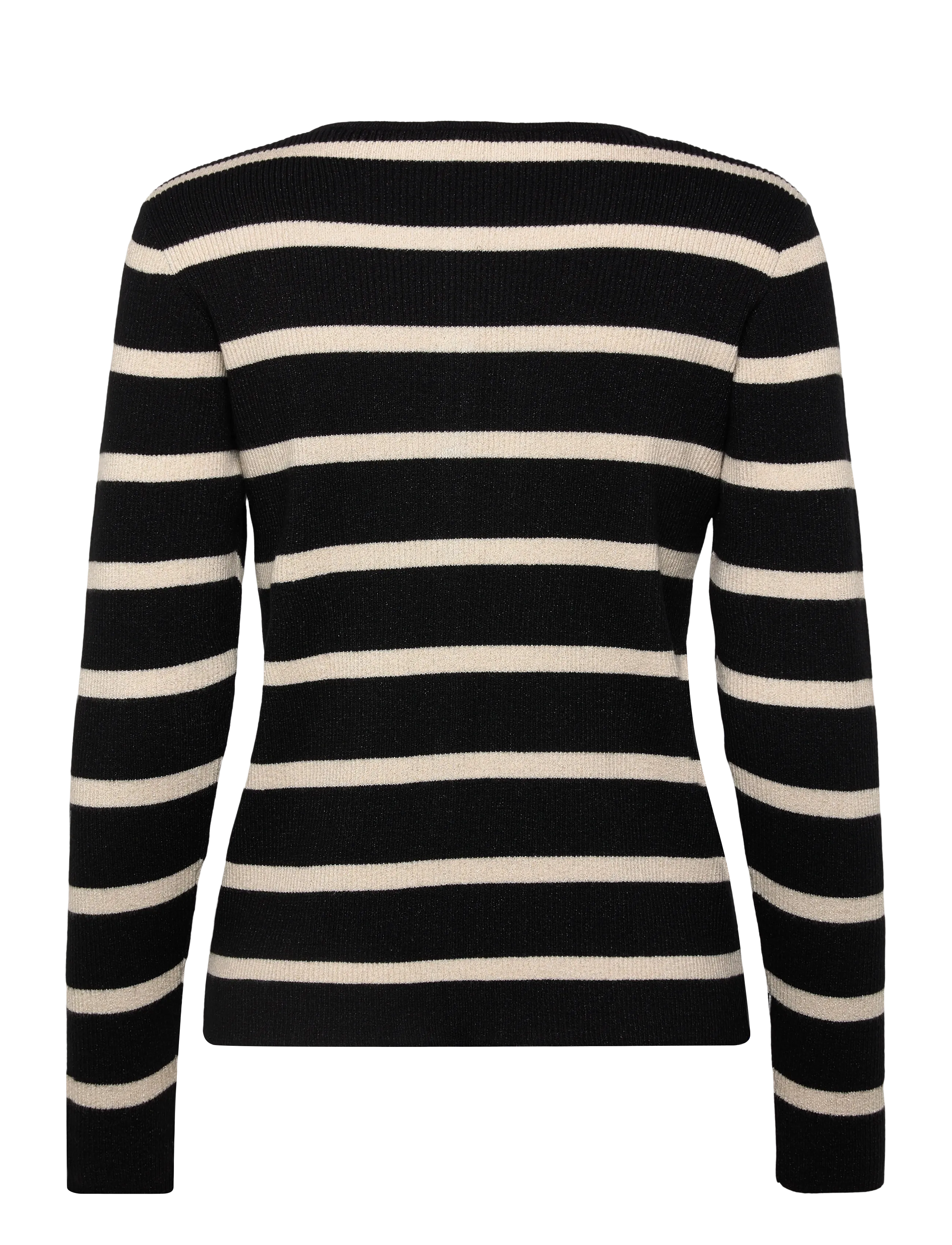 FREE/QUENT - Cardigan from Freequent in a ribbed texture with a beautiful, shimmery look. The - gilets - black w. star off-white - 1