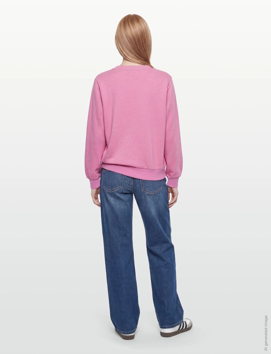FREE/QUENT - FQKAMELA-PULLOVER - sweatshirts - wild orchid w. star off-white - 4