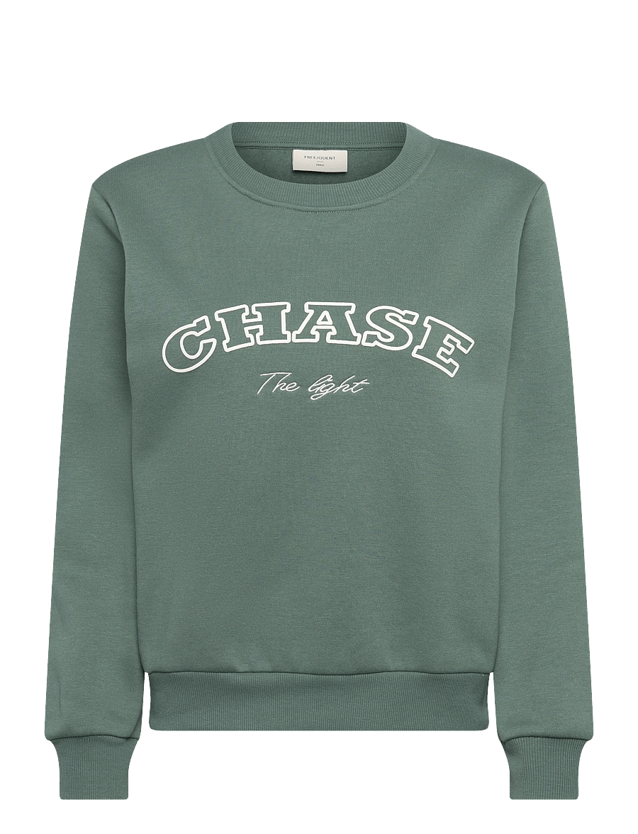 FREE/QUENT - FQKAMELA-PULLOVER - sweatshirts - dark forest w. star off-white - 1