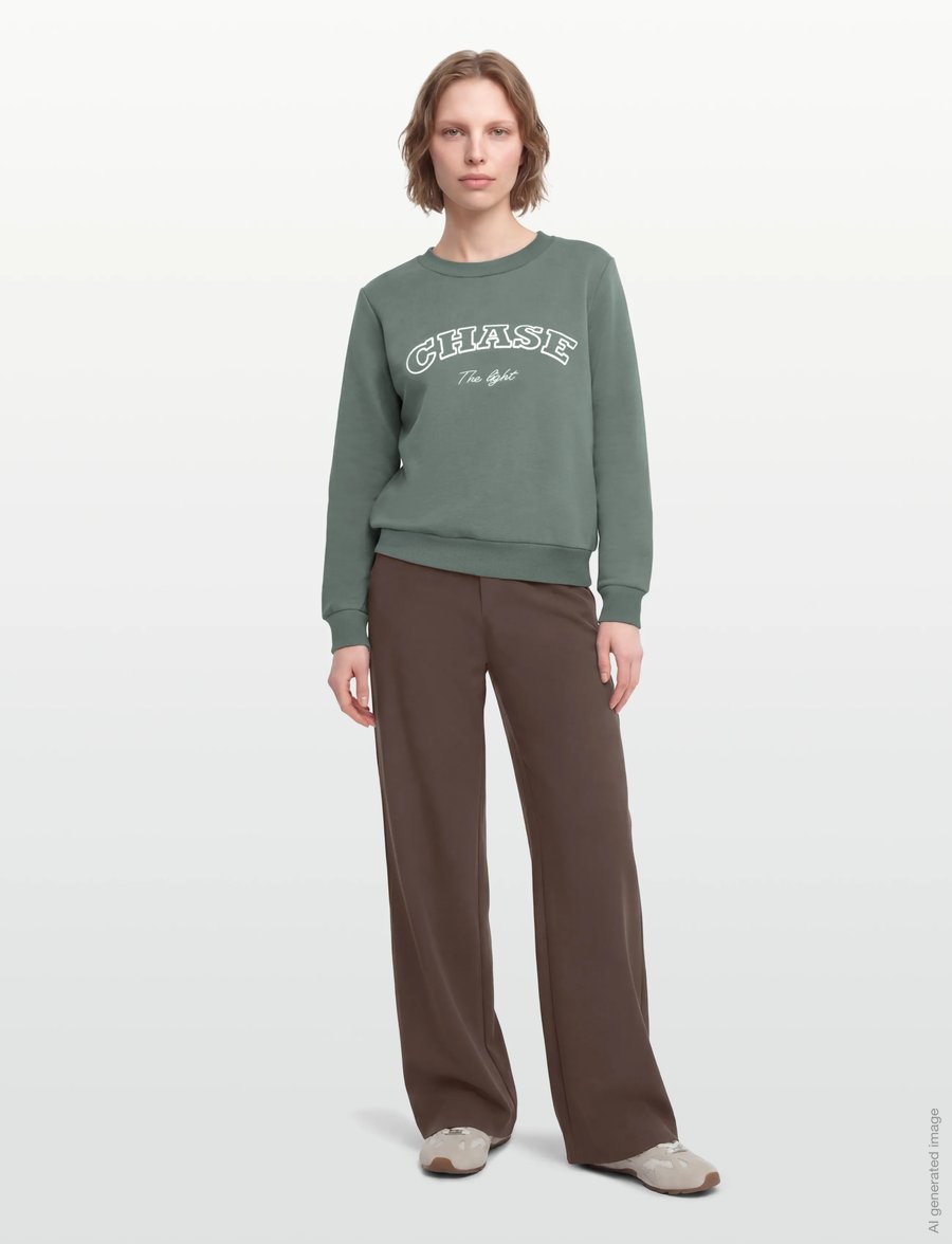 FREE/QUENT - FQKAMELA-PULLOVER - sweatshirts - dark forest w. star off-white - 0