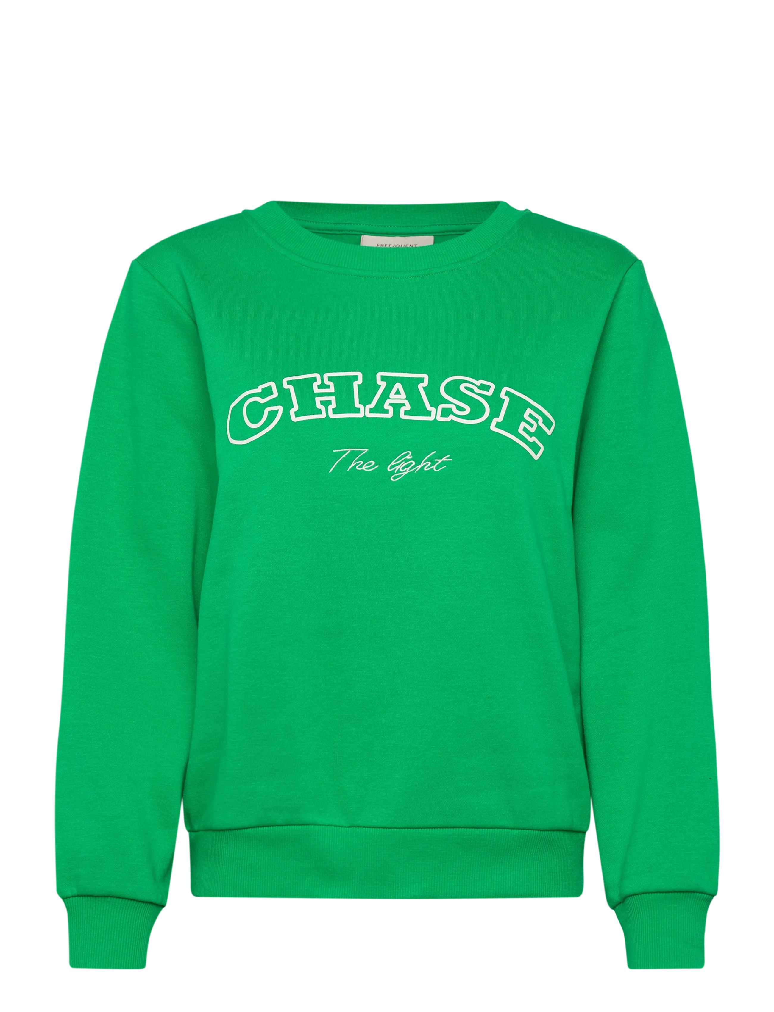 FREE/QUENT FQKAMELA-PULLOVER - Sweatshirts - BRIGHT GREEN W. STAR OFF-WHITE / green