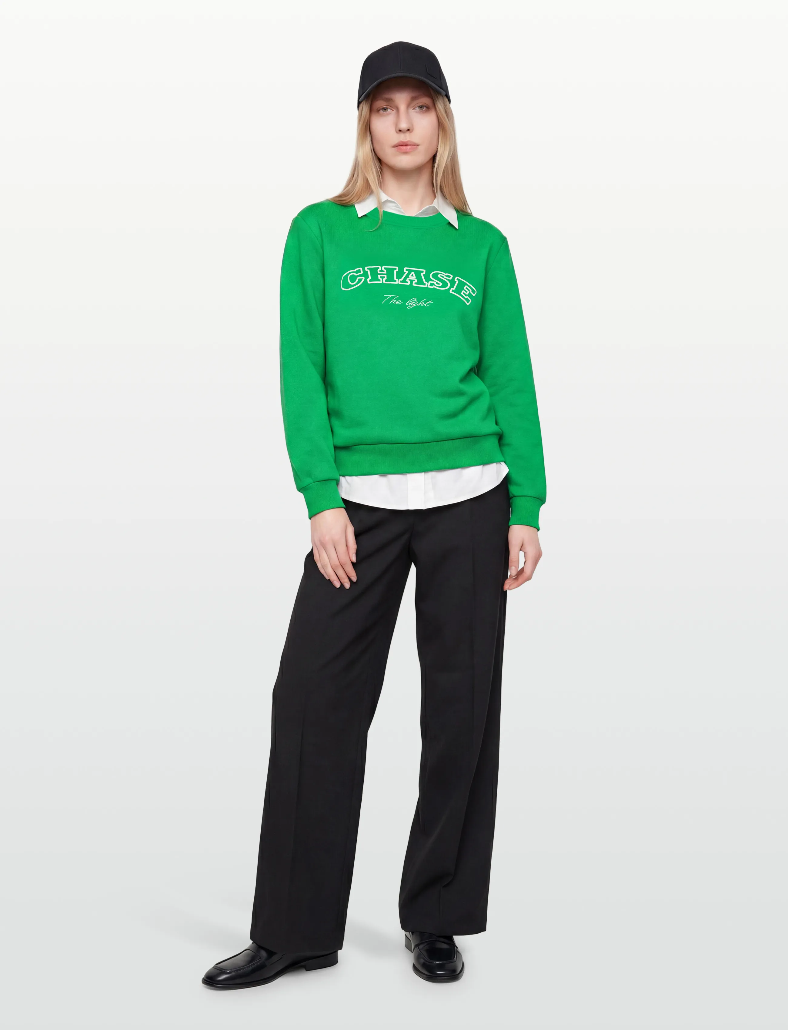 FREE/QUENT - FQKAMELA-PULLOVER - laveste priser - bright green w. star off-white - 0
