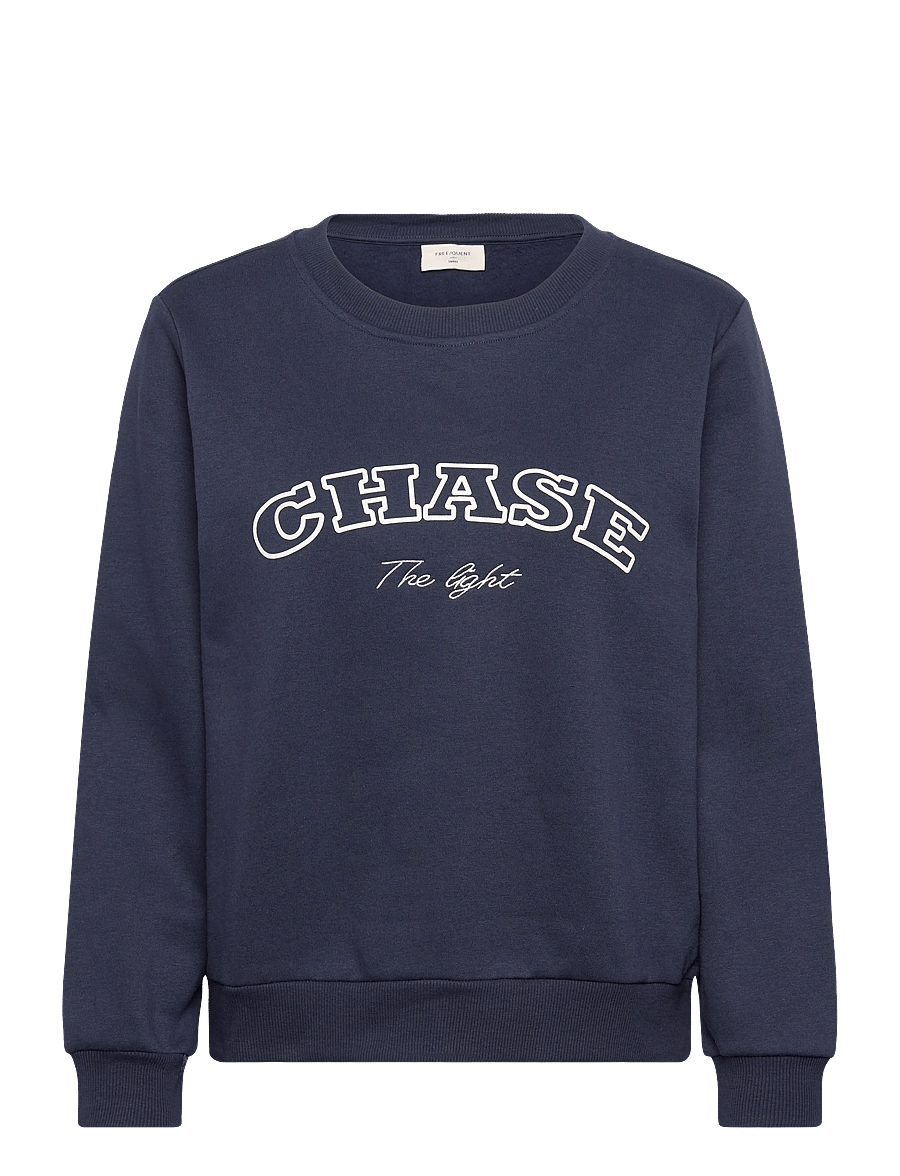 FREE/QUENT - FQKAMELA-PULLOVER - sweatshirts - navy blazer w. star off-white - 1