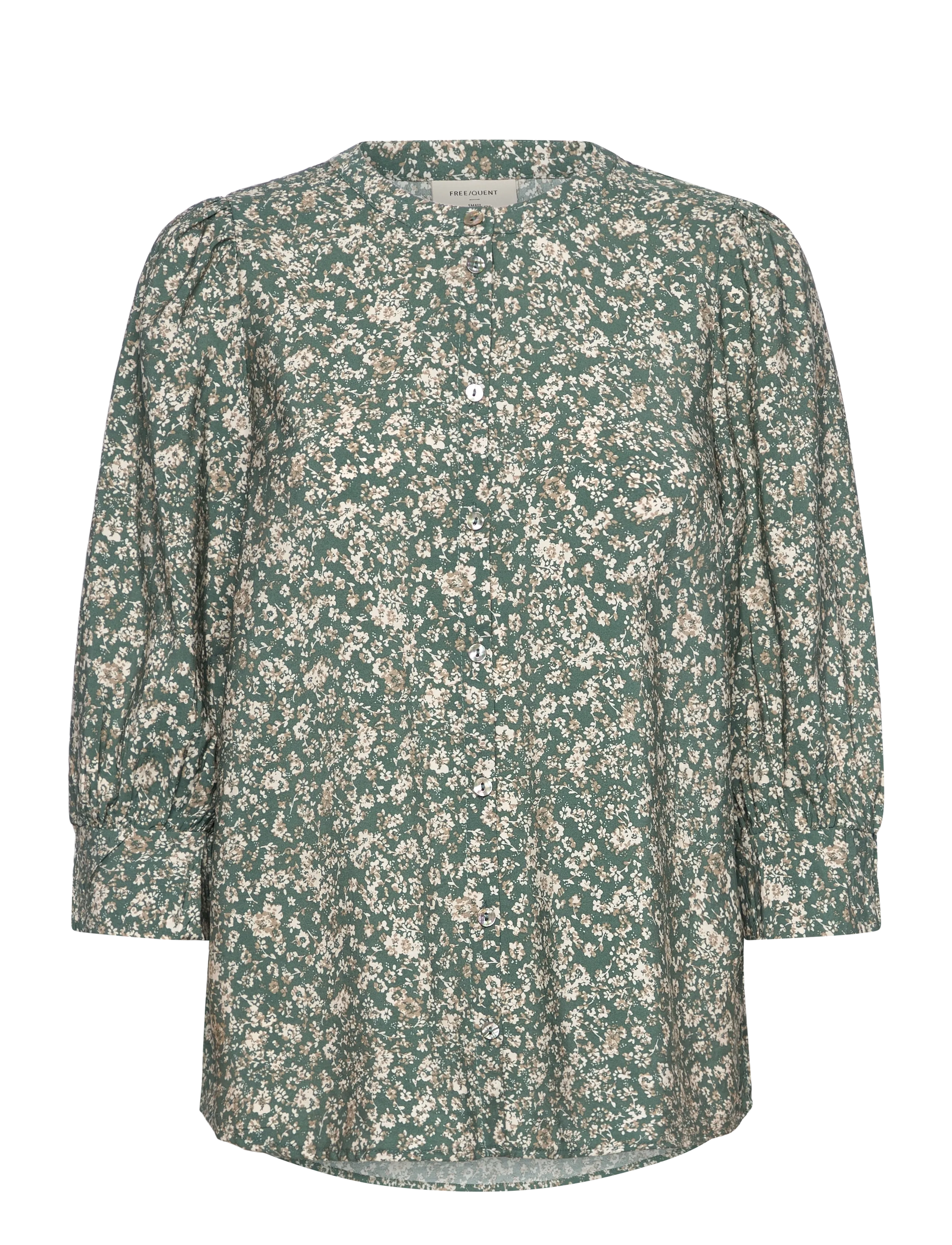 FREE/QUENT FQMOLLI-SHIRT - Bluser & Skjorter - DARK FOREST W. MOONBEAM / green
