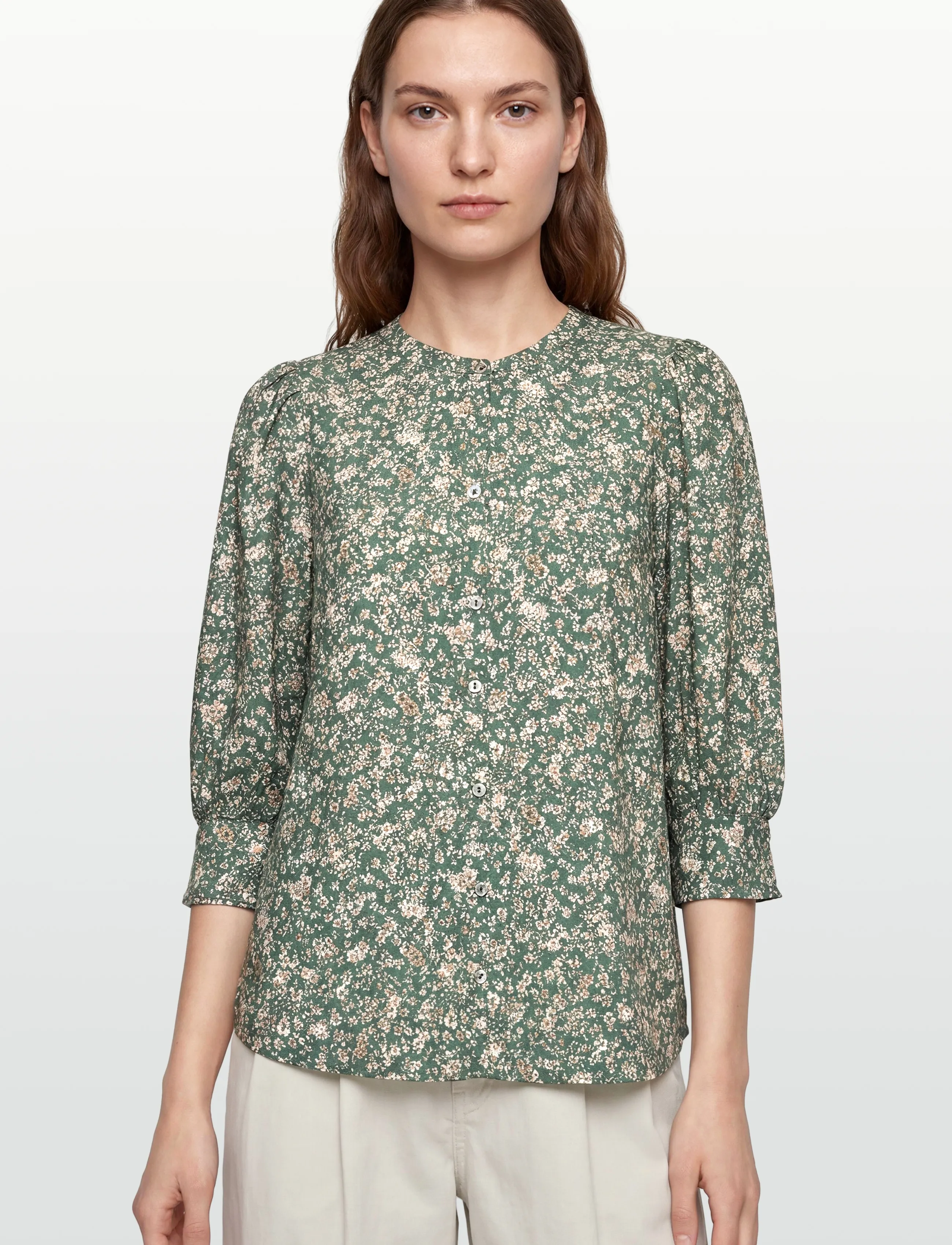 FREE/QUENT - FQMOLLI-SHIRT - long-sleeved shirts - dark forest w. moonbeam - 3