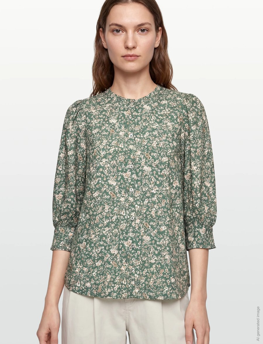 FREE/QUENT - FQMOLLI-SHIRT - long-sleeved shirts - dark forest w. moonbeam - 3
