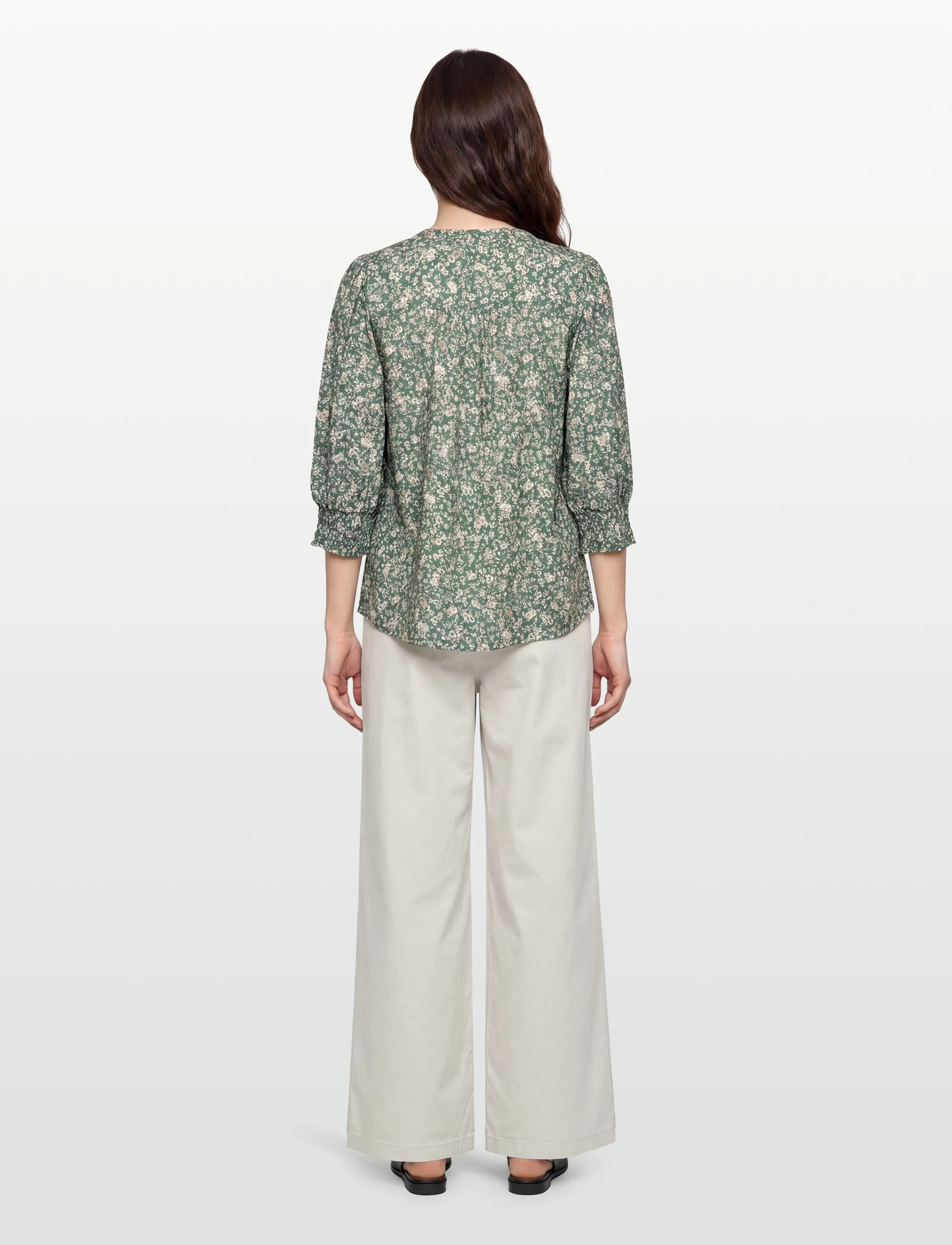 FREE/QUENT - FQMOLLI-SHIRT - long-sleeved shirts - dark forest w. moonbeam - 4