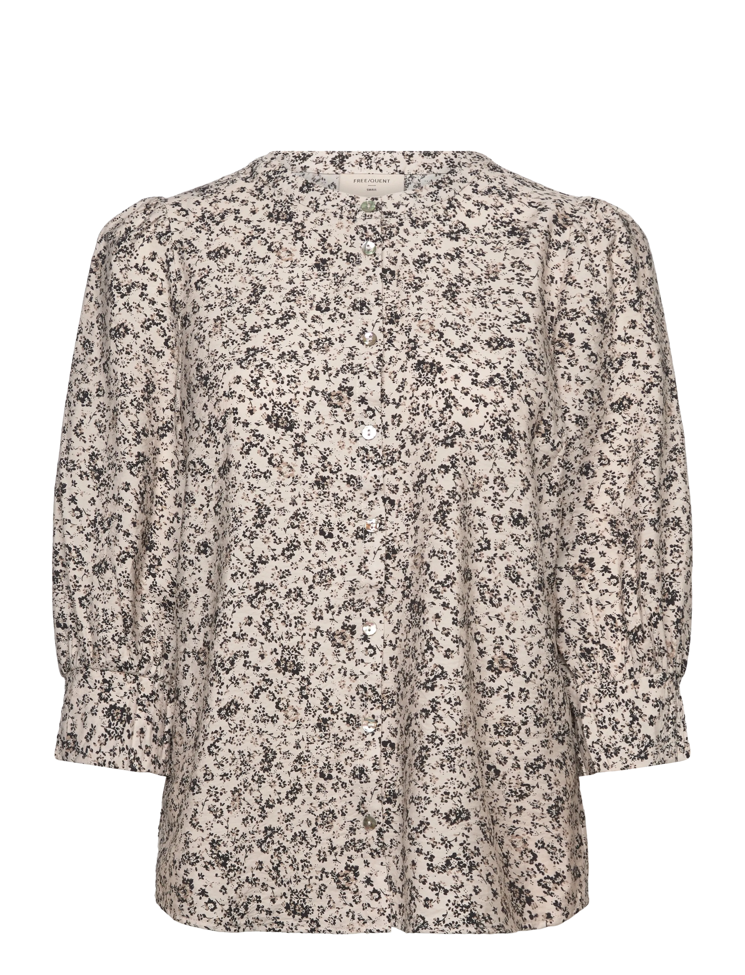 FREE/QUENT FQMOLLI-SHIRT - Bluser & Skjorter - MOONBEAM W. BLACK / multi