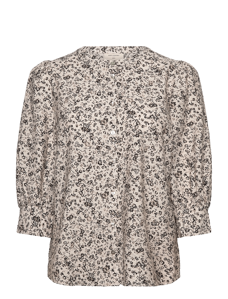 FREE/QUENT - FQMOLLI-SHIRT - långärmade skjortor - moonbeam w. black - 1