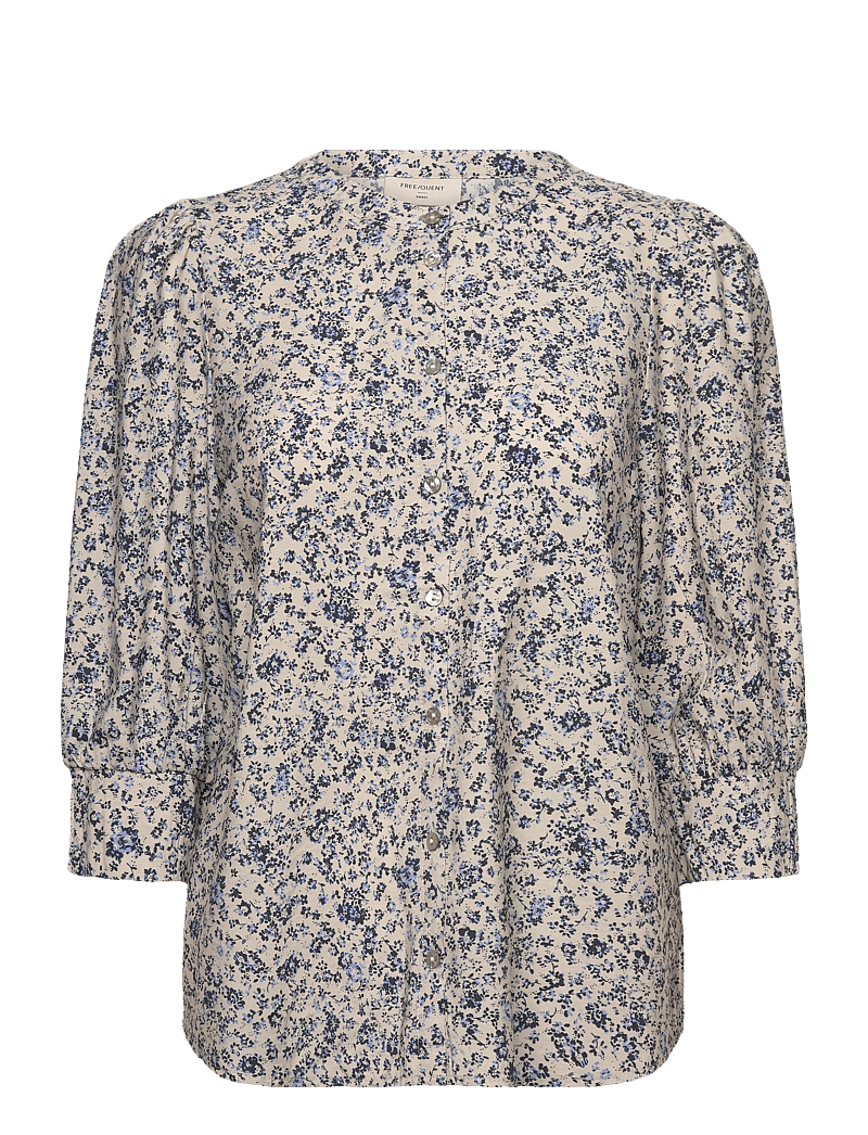FREE/QUENT - FQMOLLI-SHIRT - langærmede skjorter - moonbeam w. navy blazer - 1