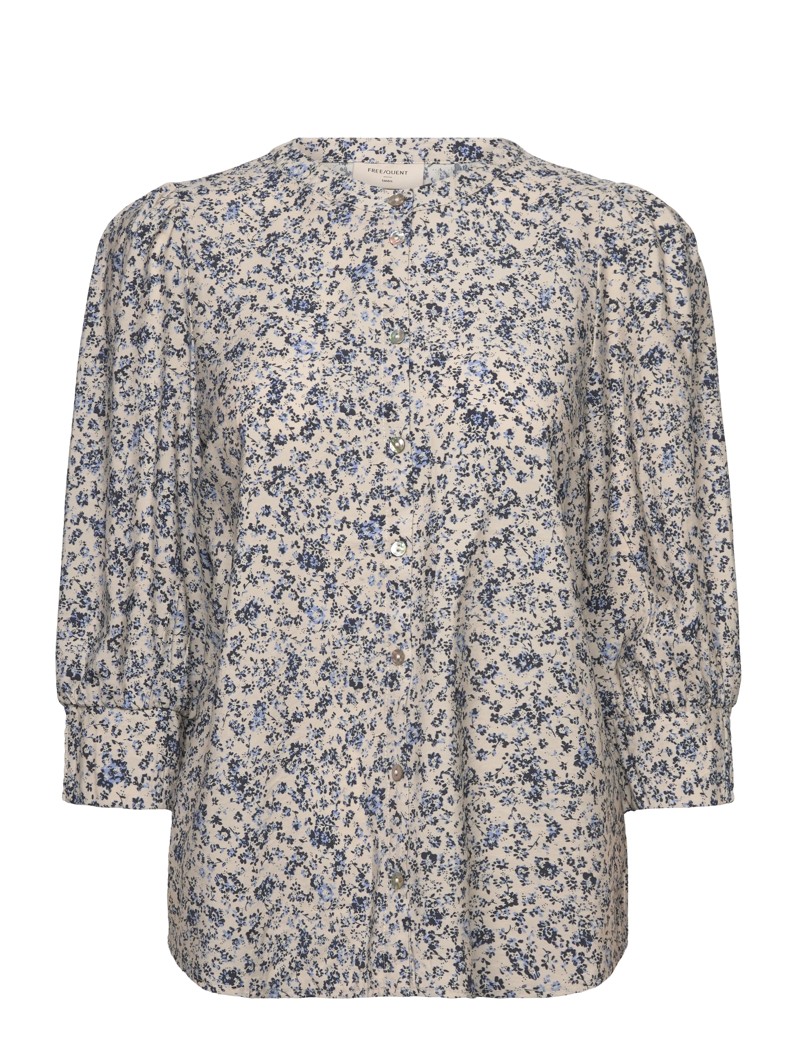 FREE/QUENT FQMOLLI-SHIRT - Bluser & Skjorter - MOONBEAM W. NAVY BLAZER / multi
