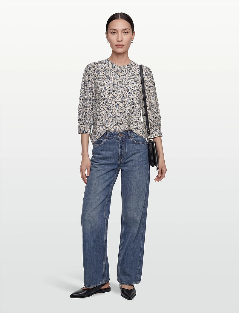 FREE/QUENT - FQMOLLI-SHIRT - langærmede skjorter - moonbeam w. navy blazer - 0