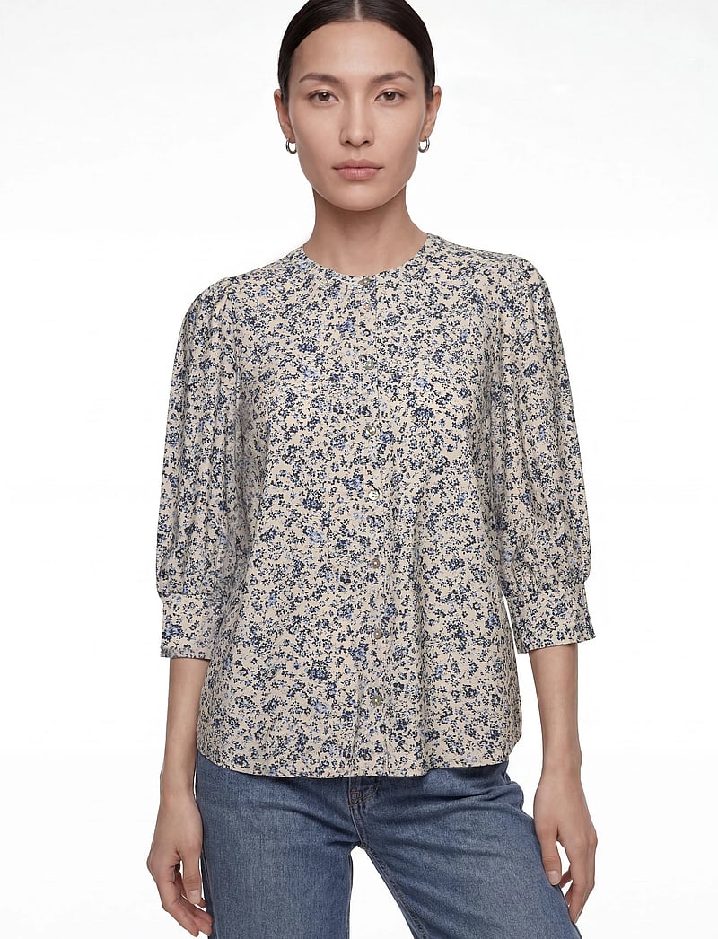 FREE/QUENT - FQMOLLI-SHIRT - langærmede skjorter - moonbeam w. navy blazer - 3