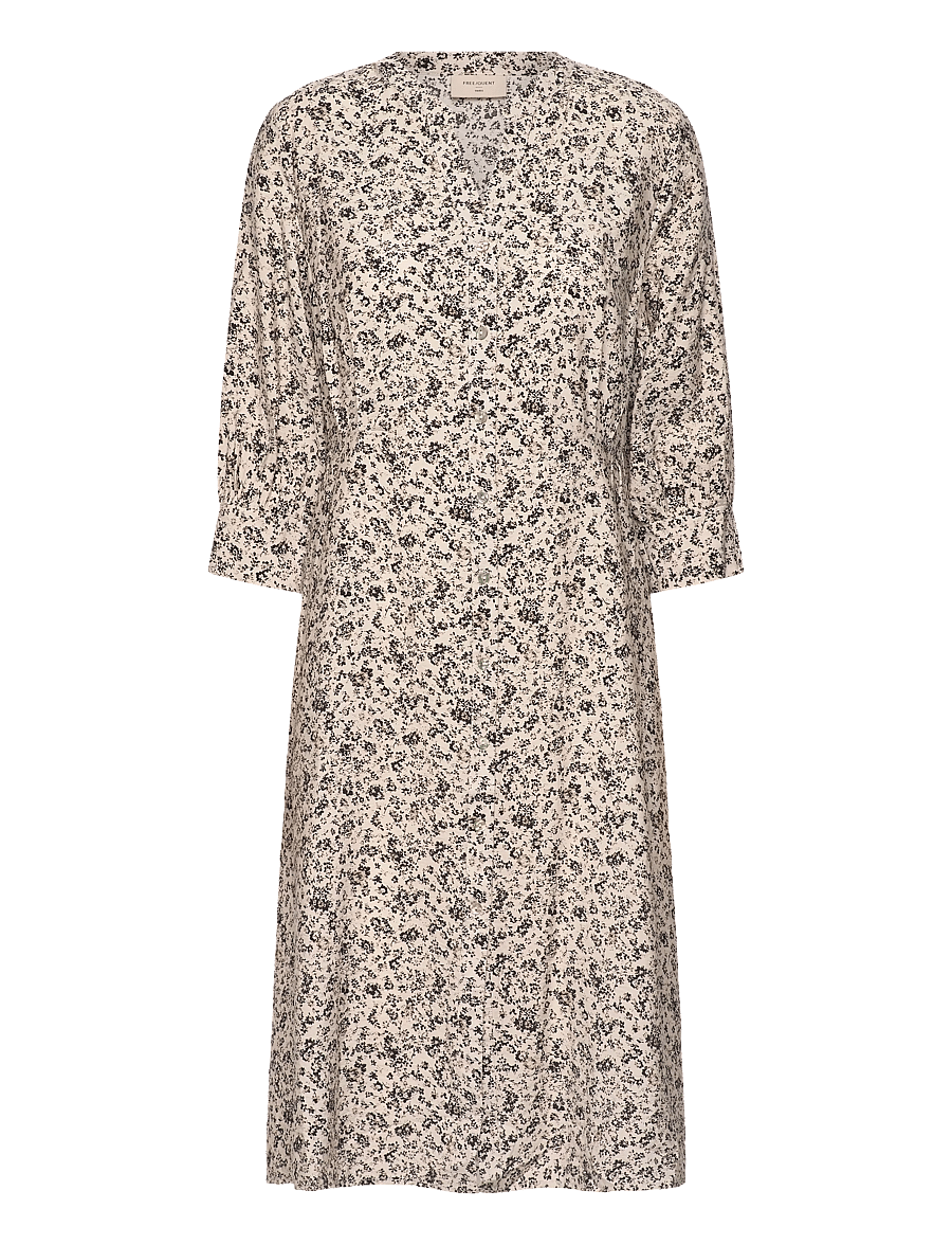 FREE/QUENT - FQMOLLI-DRESS - sommerkjoler - moonbeam w. black - 1