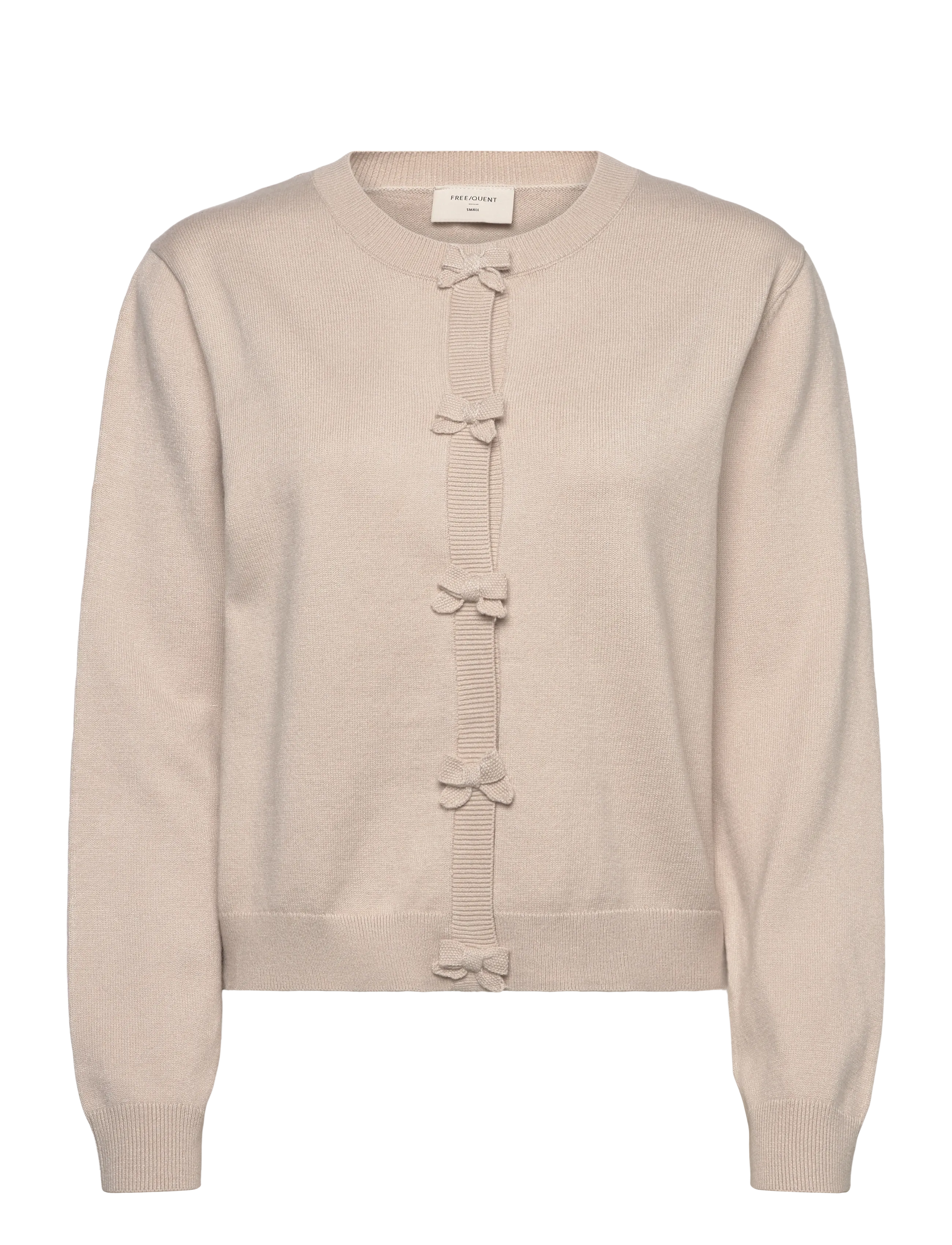 FREE/QUENT FQTESSA-CARDIGAN - Stickat - MOONBEAM / beige